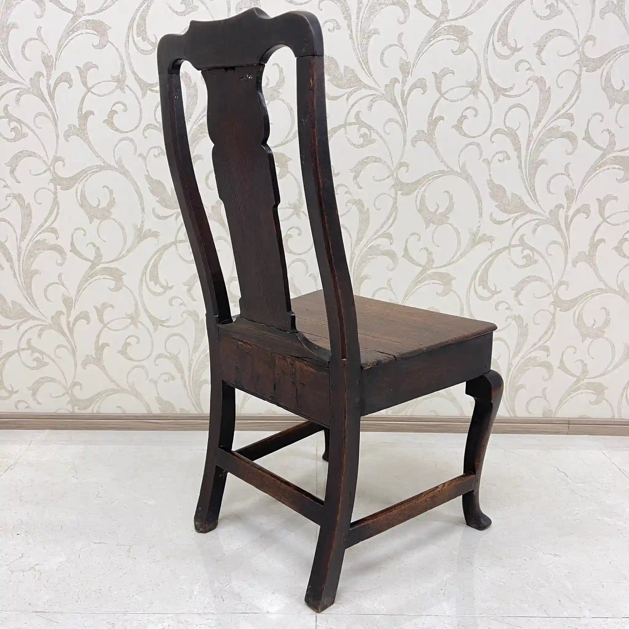 【アンティーク】 アンティーク ホールチェア / クイーンアン様式 / オーク材 / イギリス
