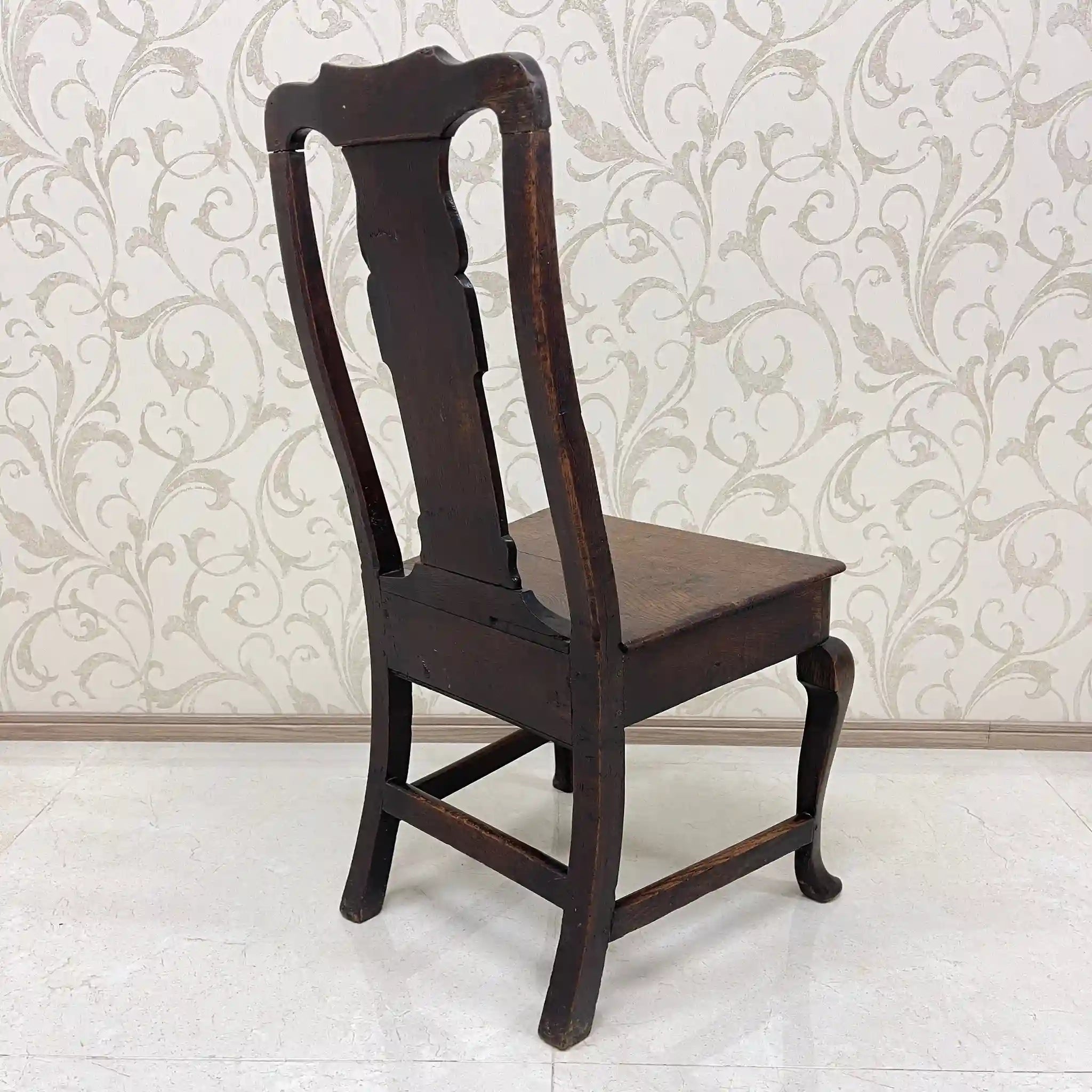 【アンティーク】 アンティーク ホールチェア / クイーンアン様式 / オーク材 / イギリス