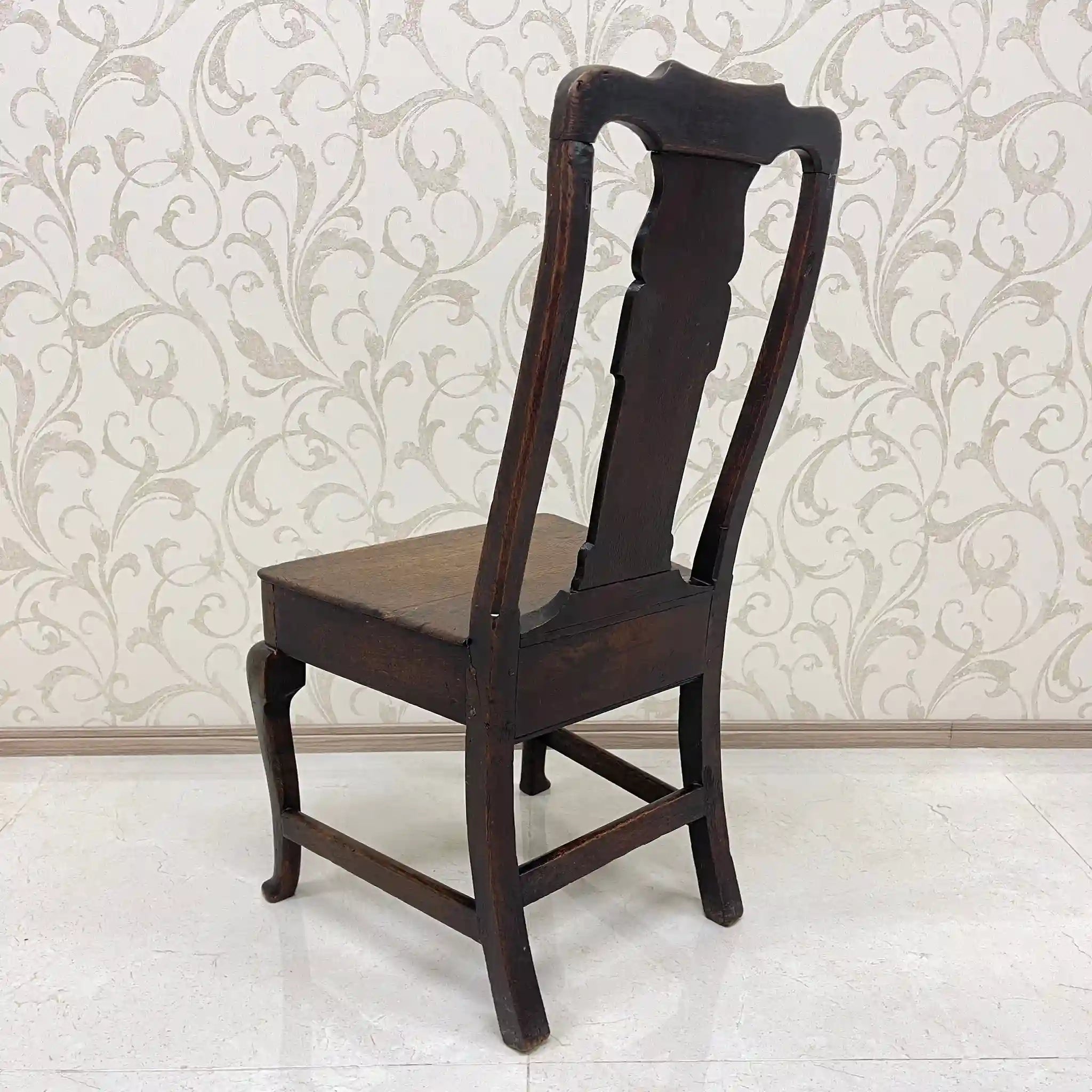 【アンティーク】 アンティーク ホールチェア / クイーンアン様式 / オーク材 / イギリス