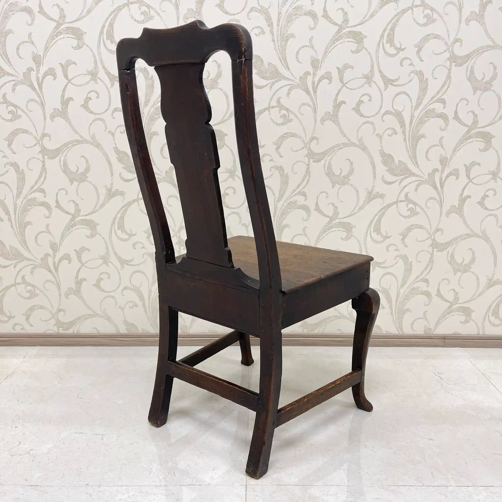【アンティーク】 アンティーク ホールチェア / クイーンアン様式 / オーク材 / イギリス