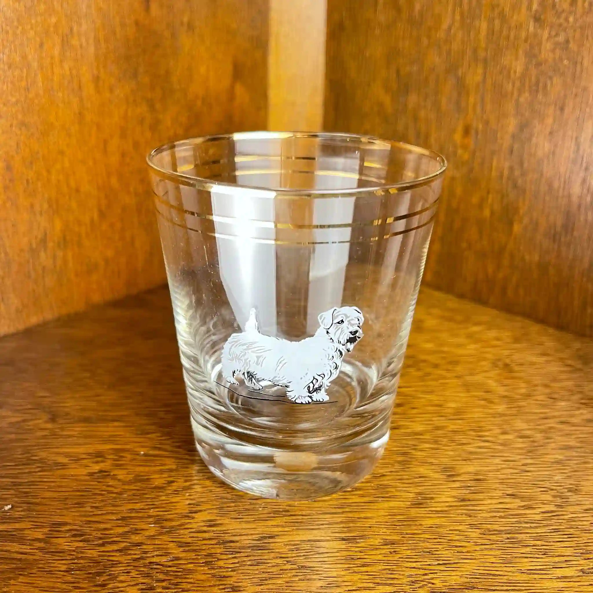 [Reusable] Glass Cup with Dog Design