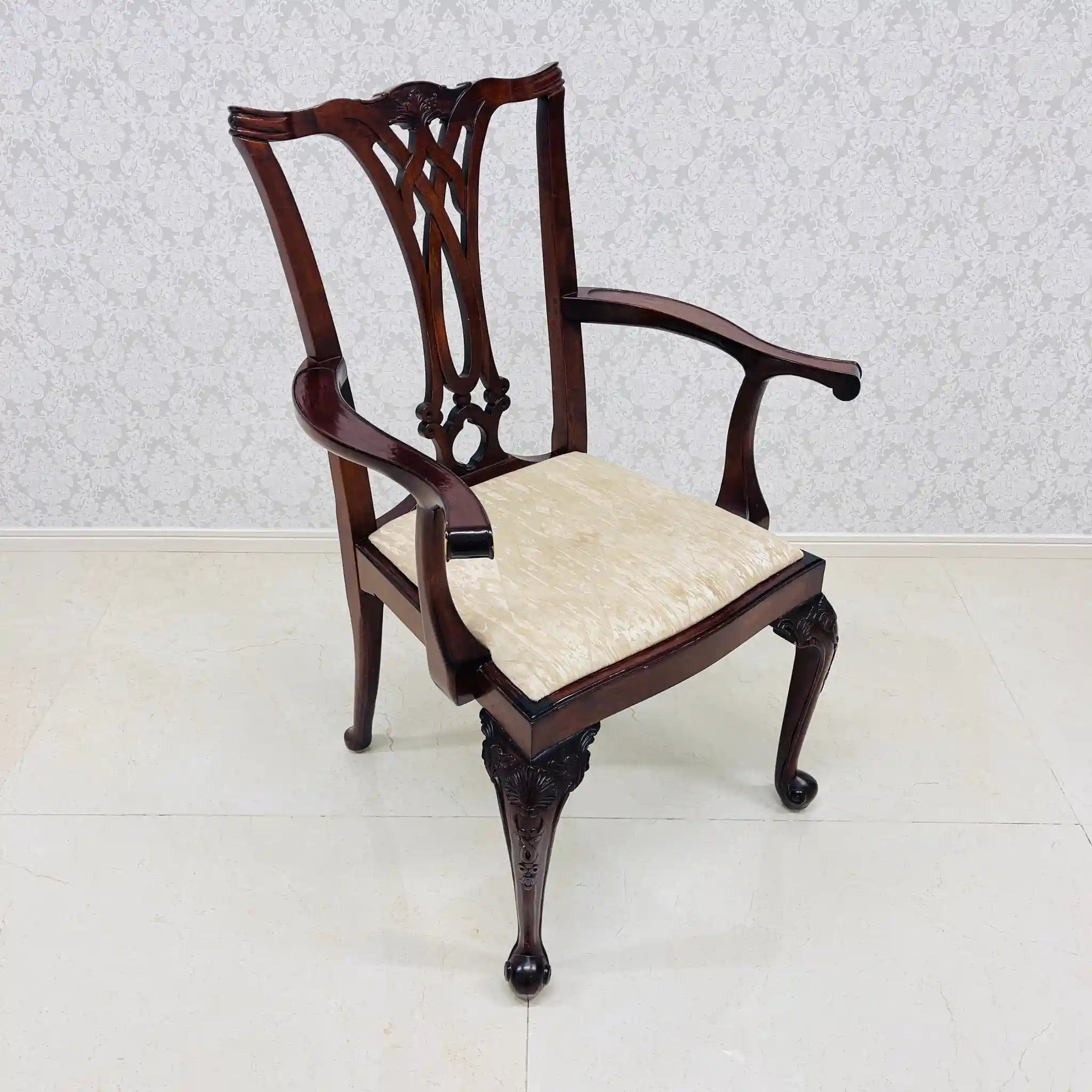 【アンティーク】 アンティーク ダイニングチェア / チッペンデール様式