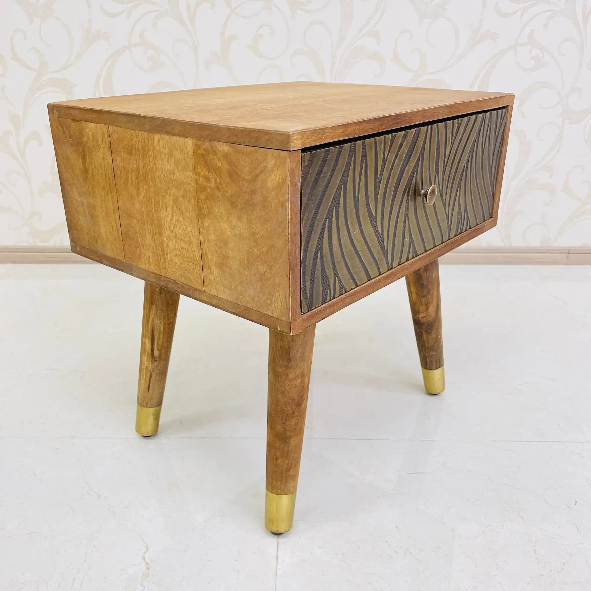[Reused] Bedside Table / Mango Wood, UK 