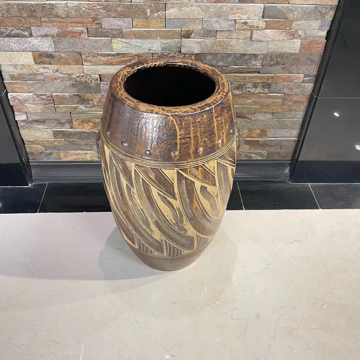 陶器　花瓶　傘立て アンブレラスタンド(傘立て) / 陶器製,多用途利用可能,インテリア壺