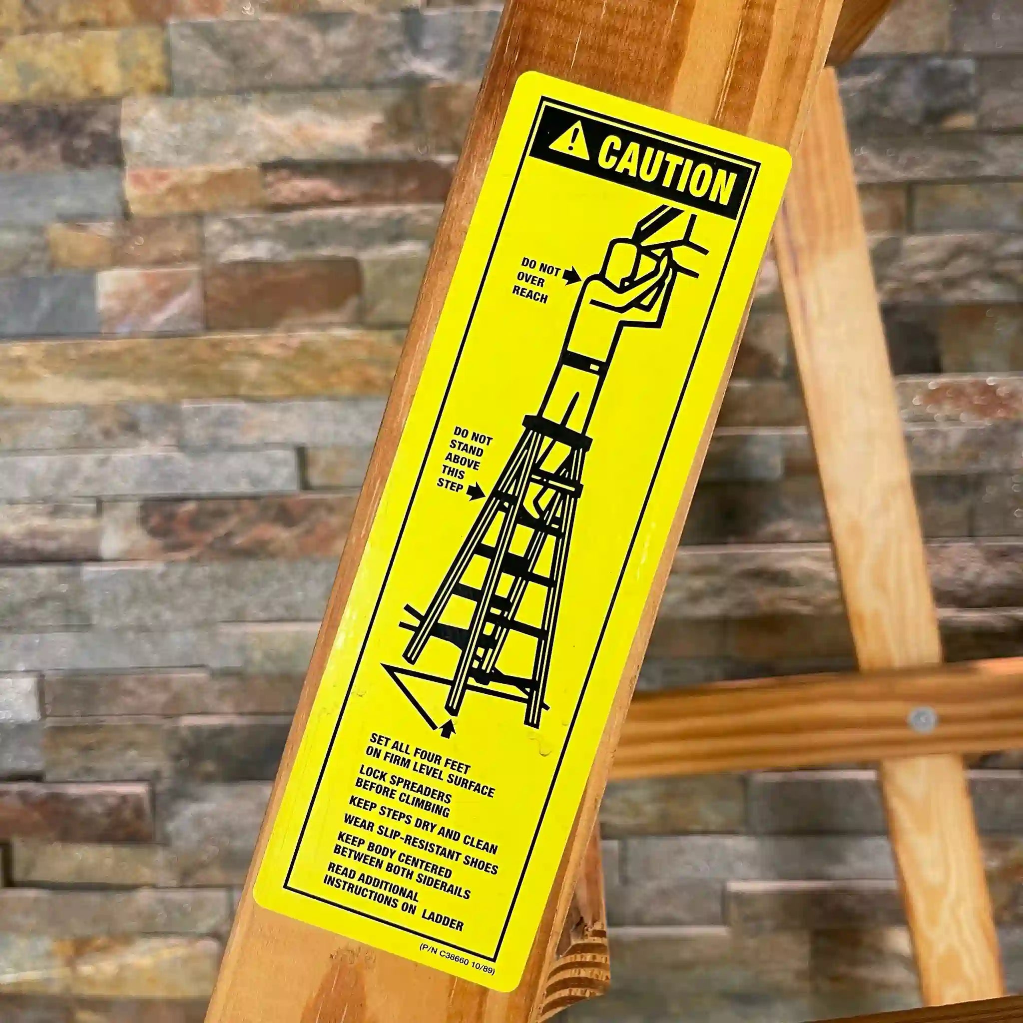 Vintage Michigan Ladder, 6 Steps, Babcock, BW336, Yellow Pine, USA