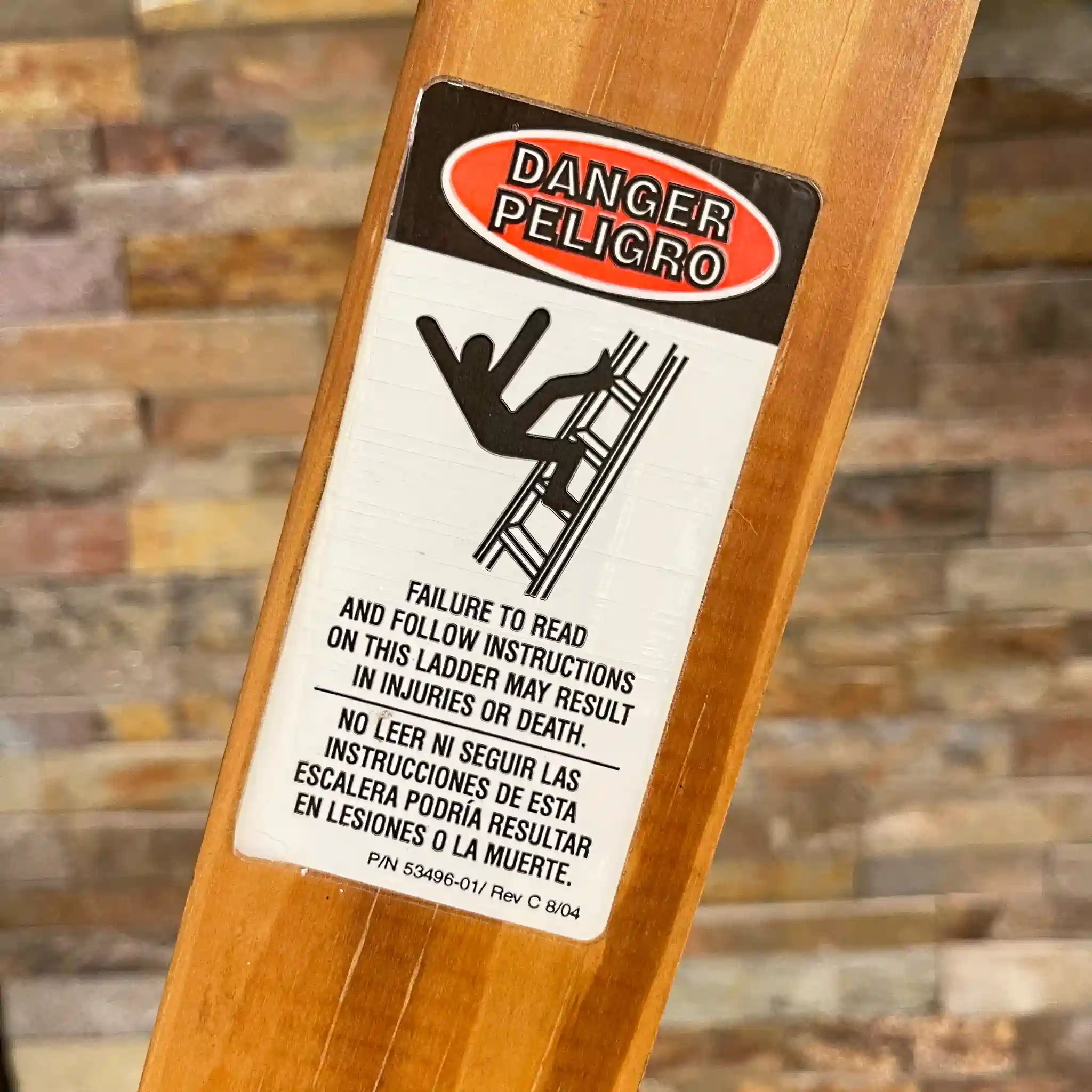 Vintage Michigan Ladder, 6 Steps, Babcock, BW336, Yellow Pine, USA