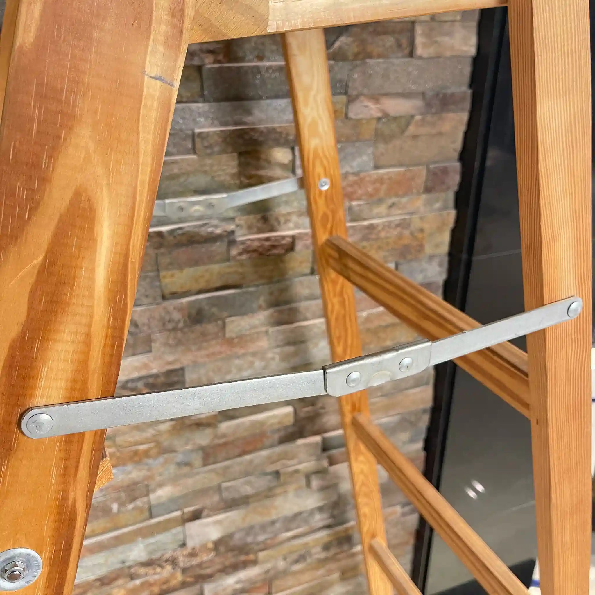 Vintage Michigan Ladder, 6 Steps, Babcock, BW336, Yellow Pine, USA