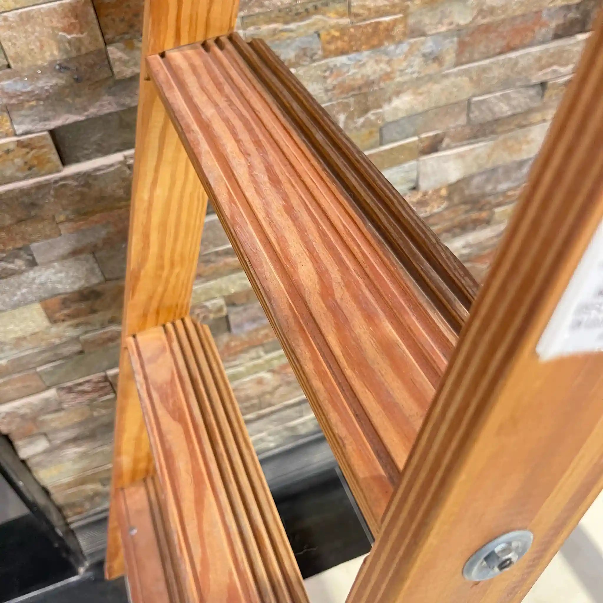 Vintage Michigan Ladder, 6 Steps, Babcock, BW336, Yellow Pine, USA