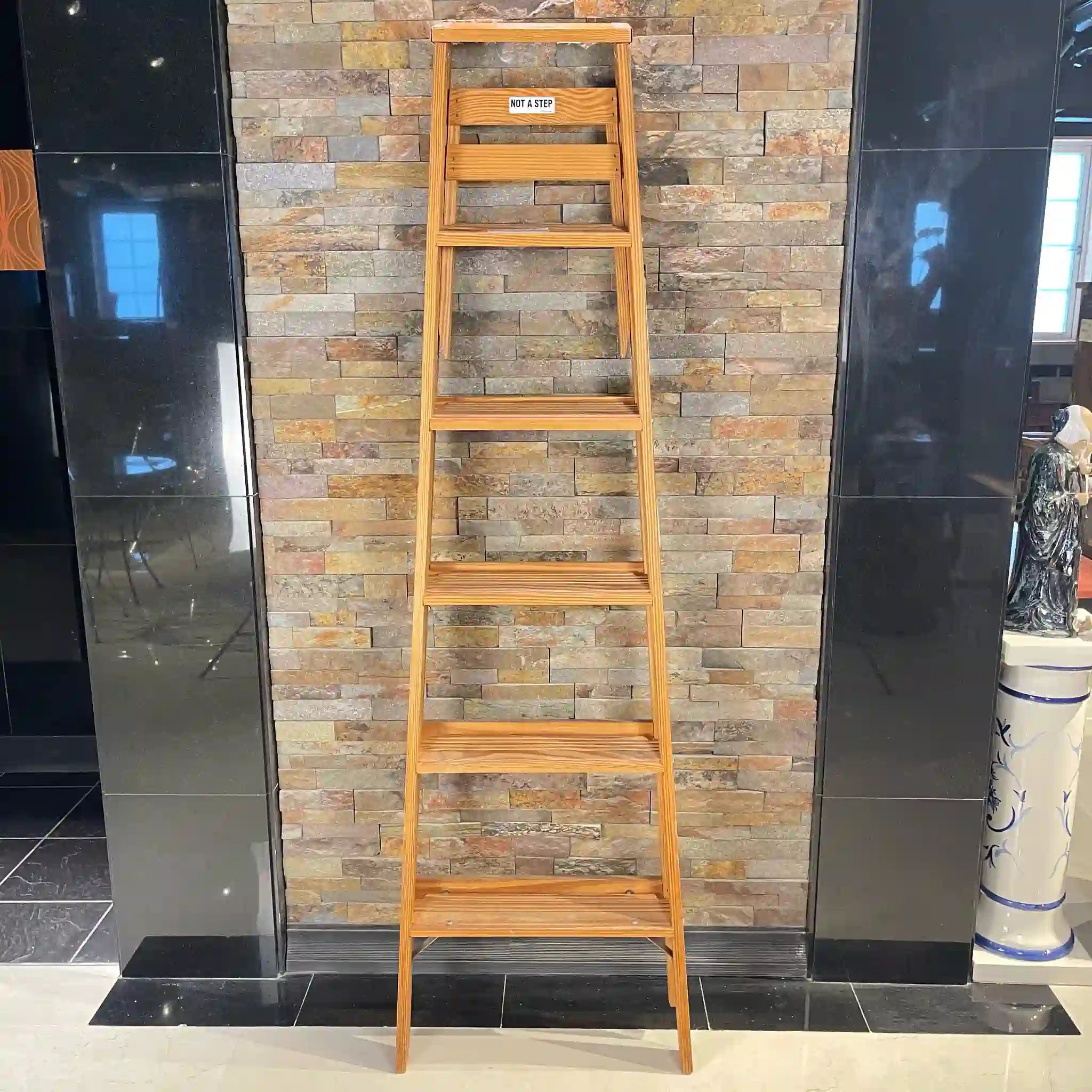 Vintage Michigan Ladder, 6 Steps, Babcock, BW336, Yellow Pine, USA