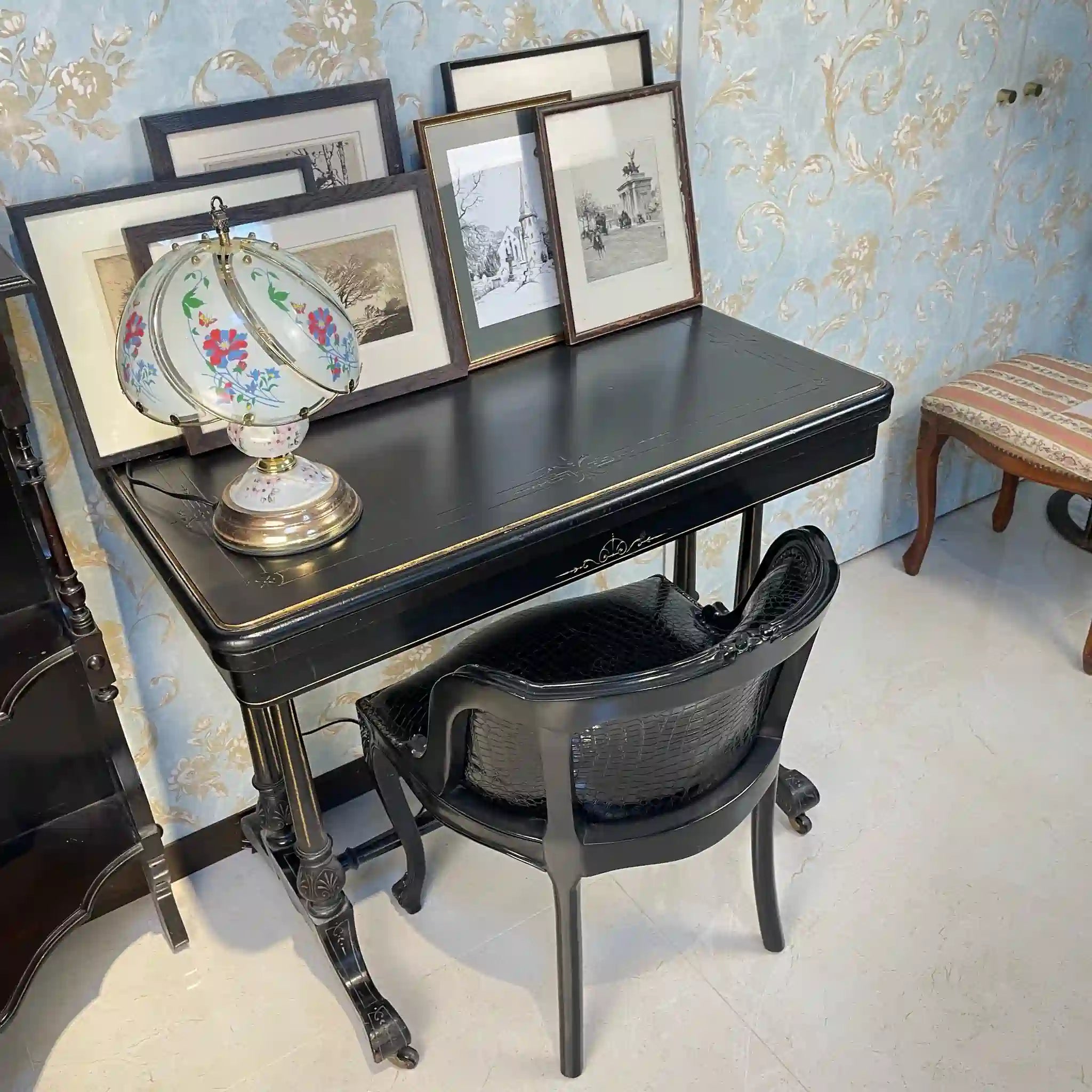 Antique Folding Card Table, Directly Imported from the UK 