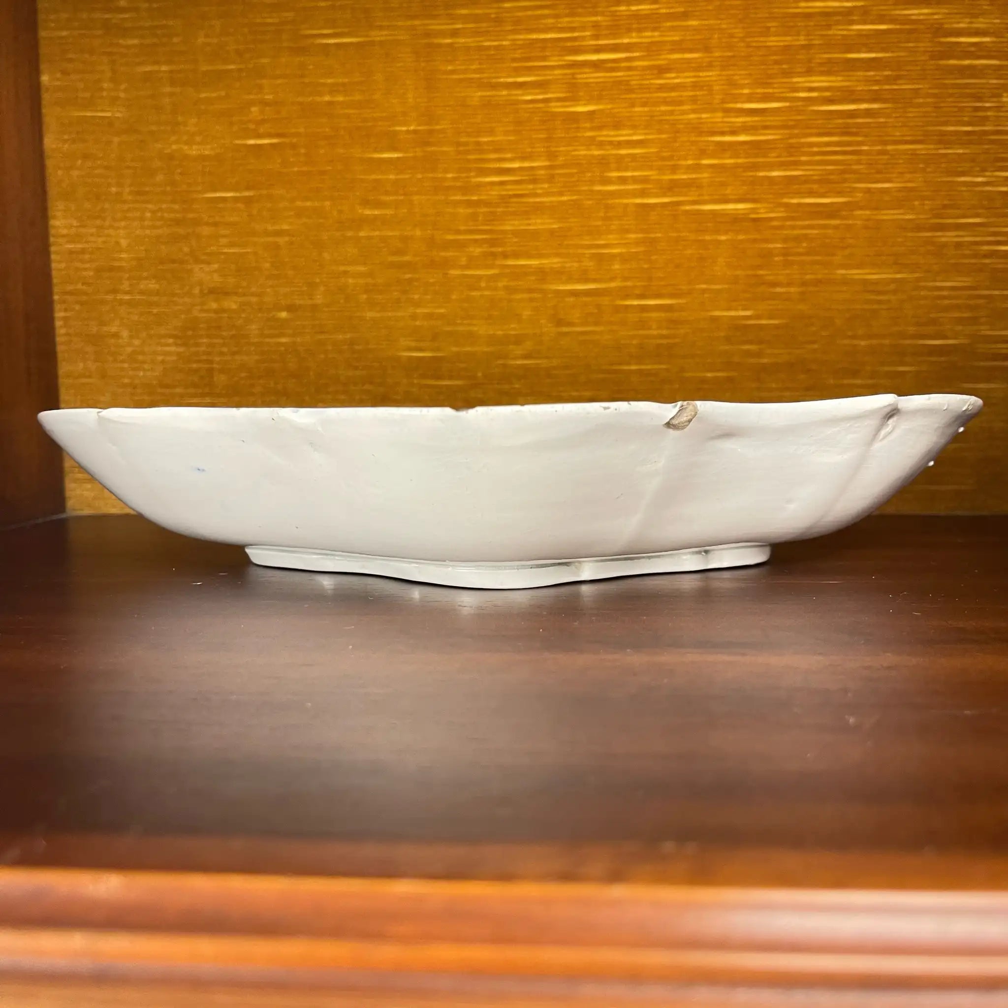 Antique Devonian Plate (Dish) by Spode, Blue Italian, Blue Willow Pattern, Fluted, 19th Century 