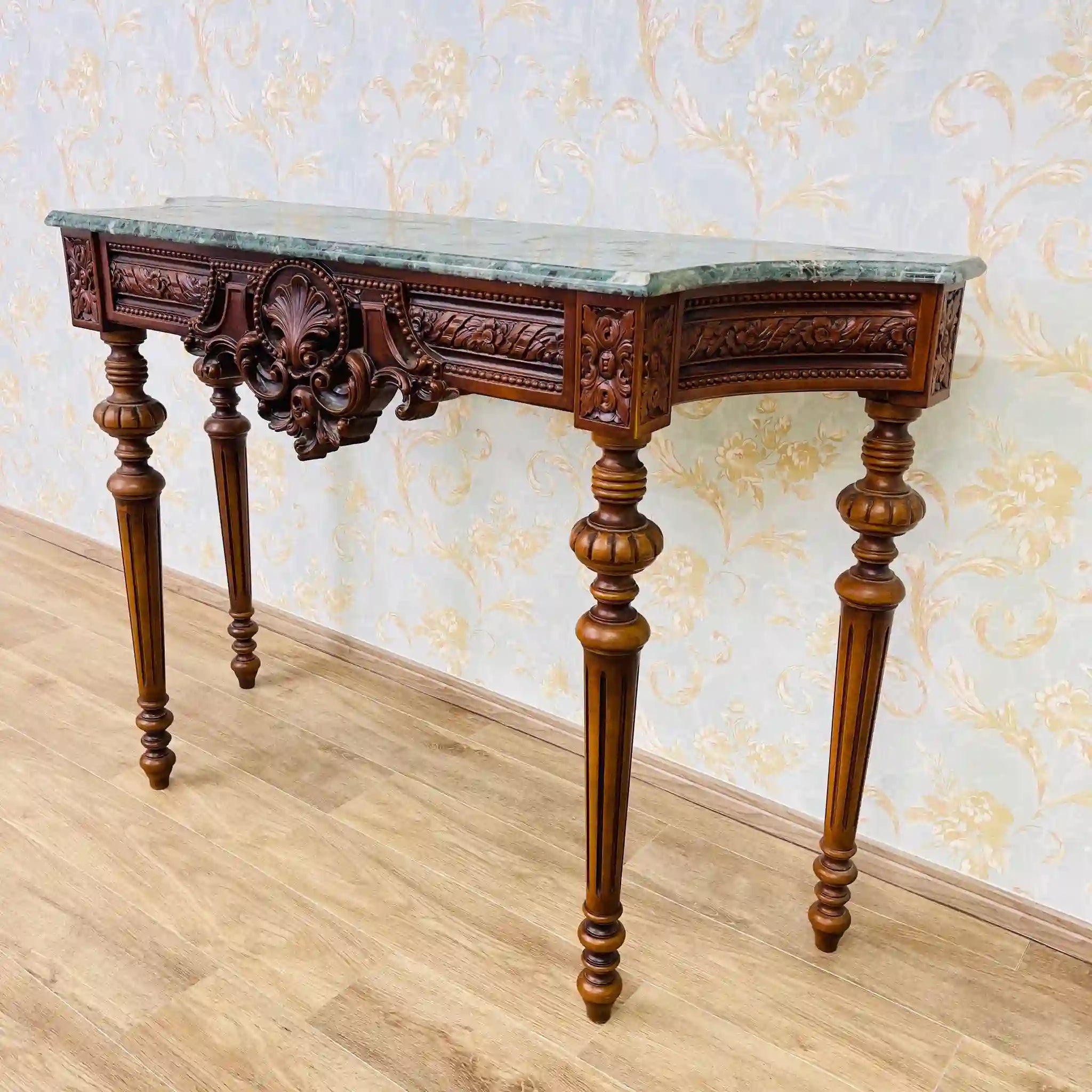Vintage console table / marble / Italian / marble top