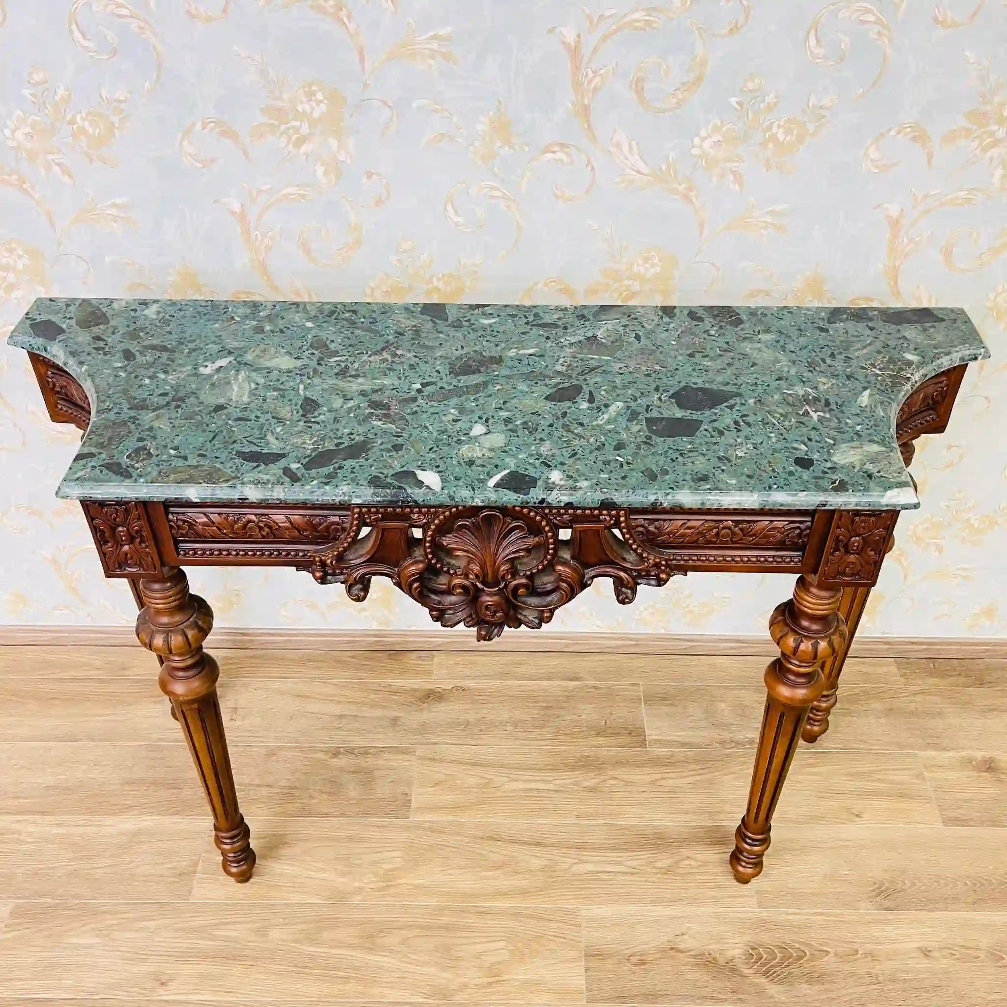 Vintage console table / marble / Italian / marble top