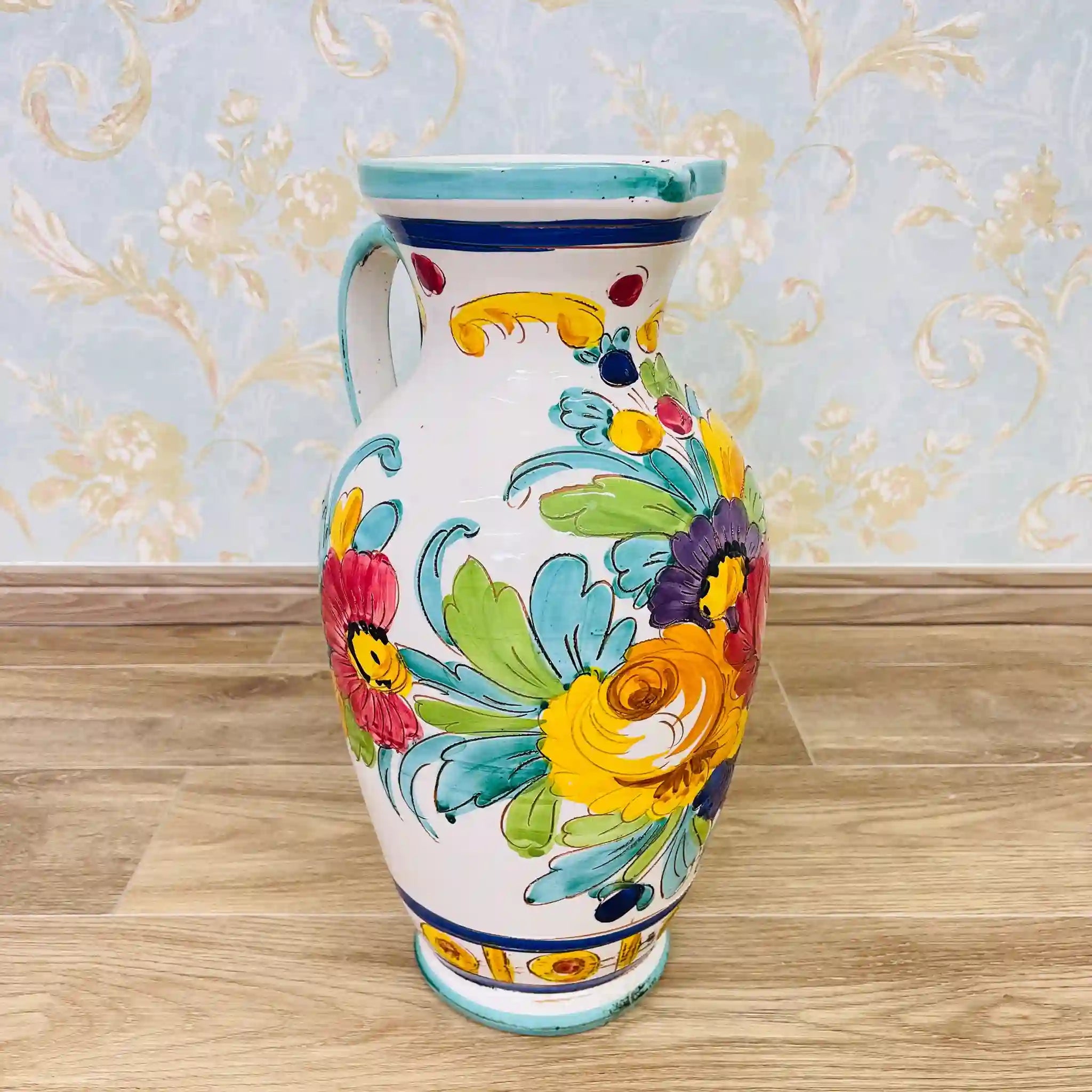 Vintage Flower Vase / Mallorca Ware / Italy