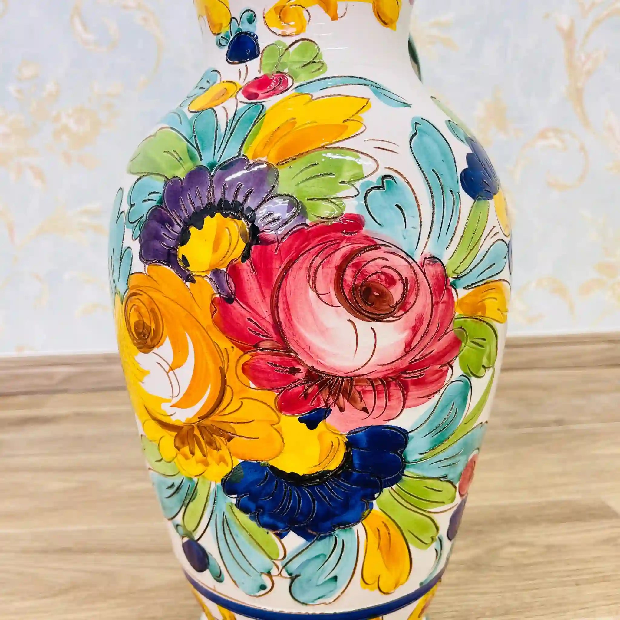Vintage Flower Vase / Mallorca Ware / Italy