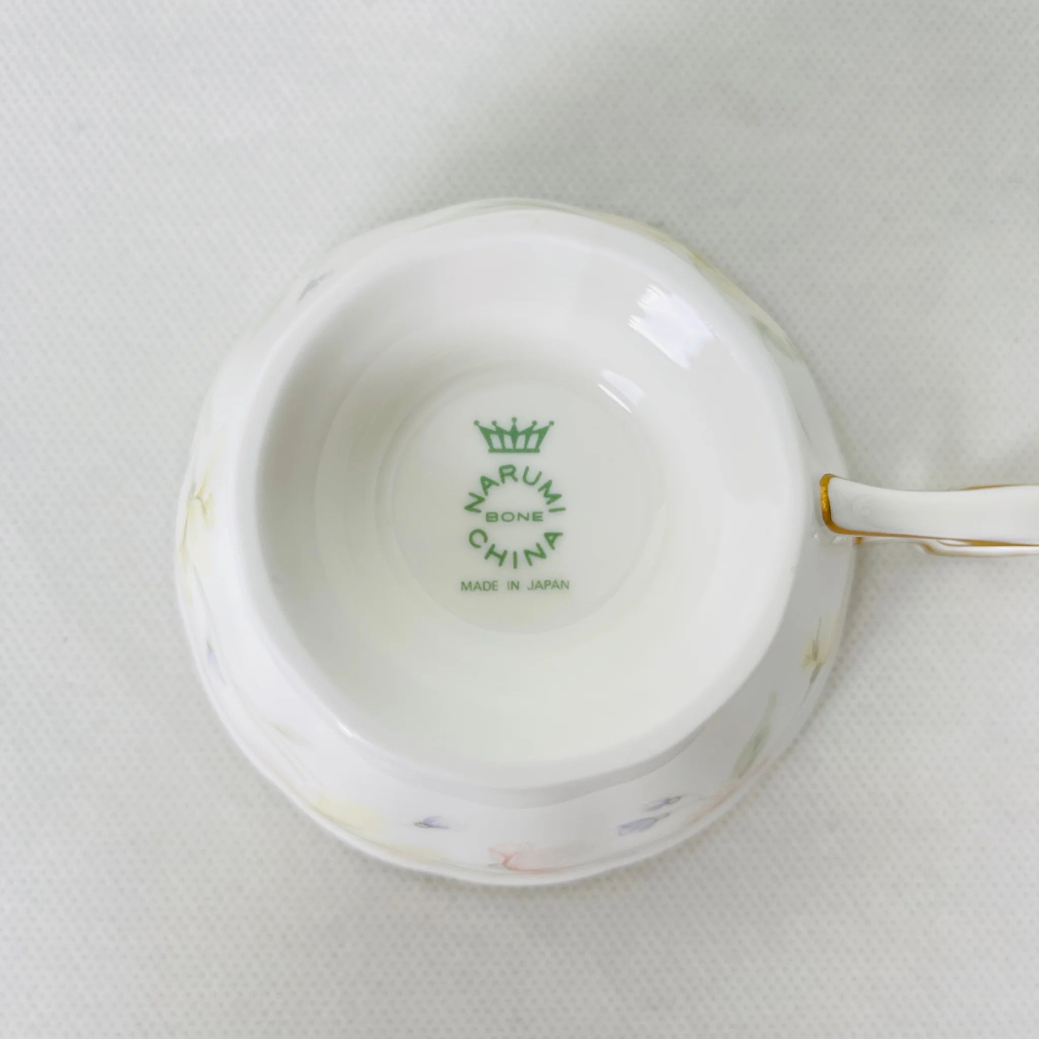 【リユース】ティーカップ　6個セット NARUMI / パステルガーデン  Bone China 日本 / 未使用 箱付き