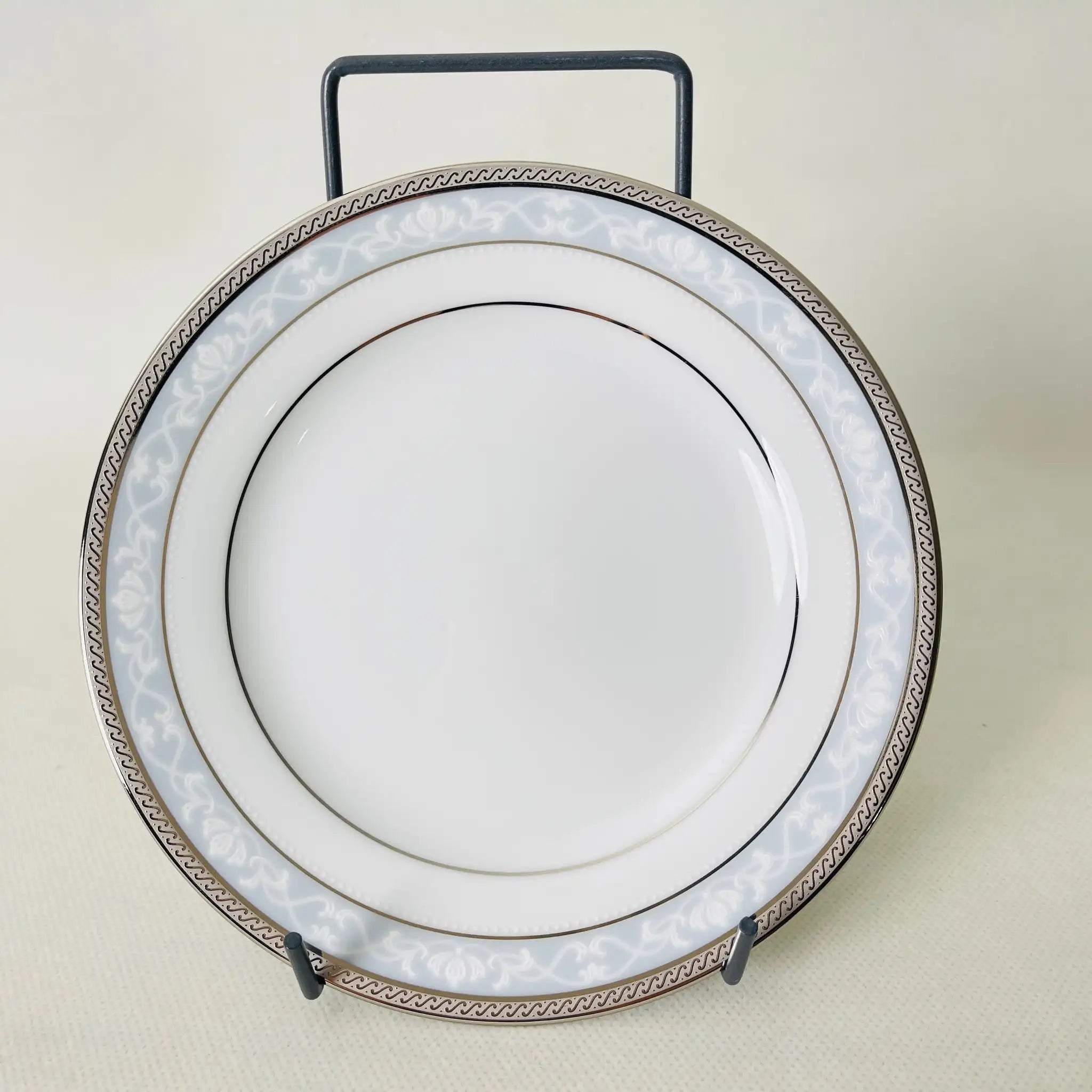 【リユース】パーティーセット　大皿×1　小皿×5　ハンプシャープラチナ Noritake / 未使用 箱付き