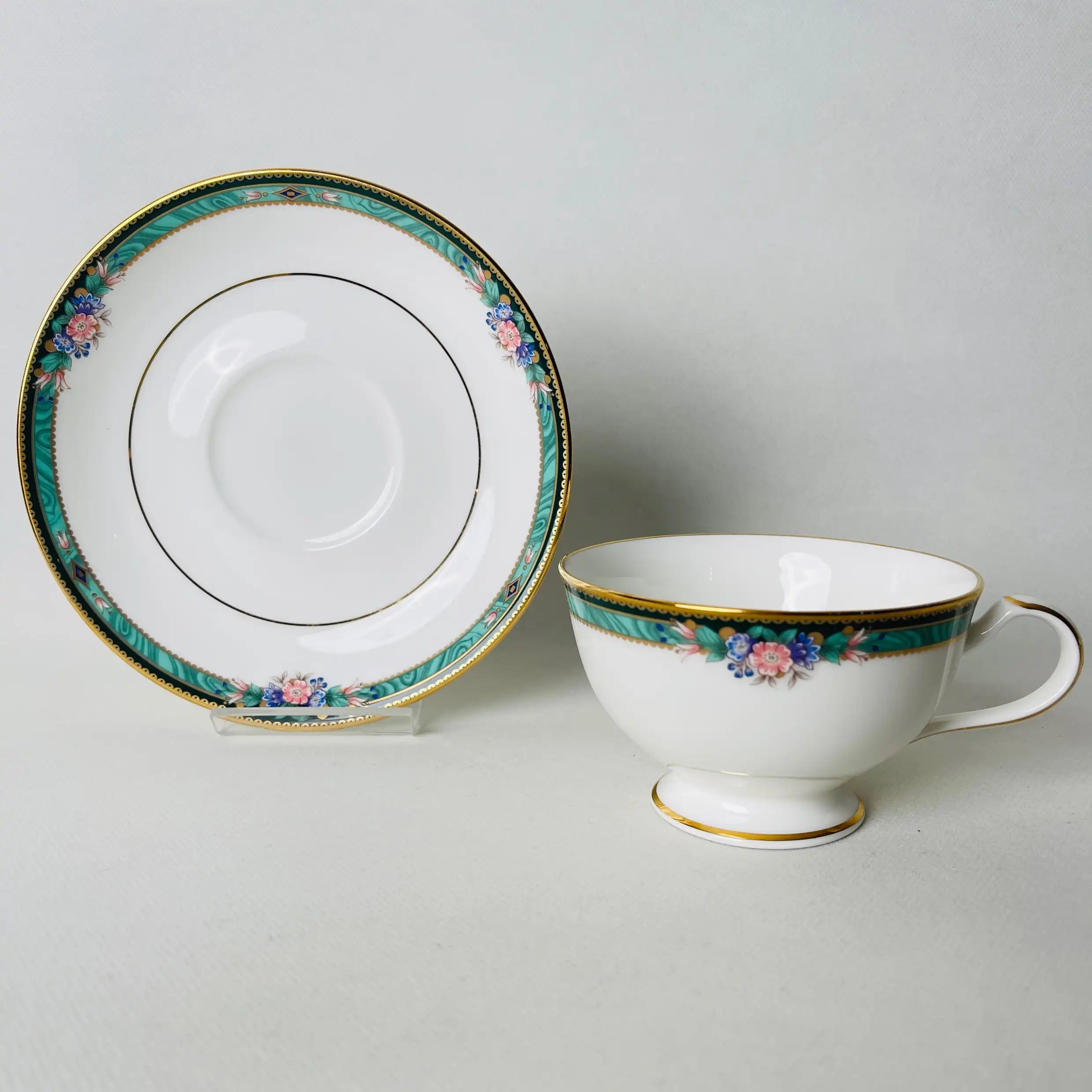 【リユース】 ティーカップ＆ソーサーセット　Noritake Ashbury　