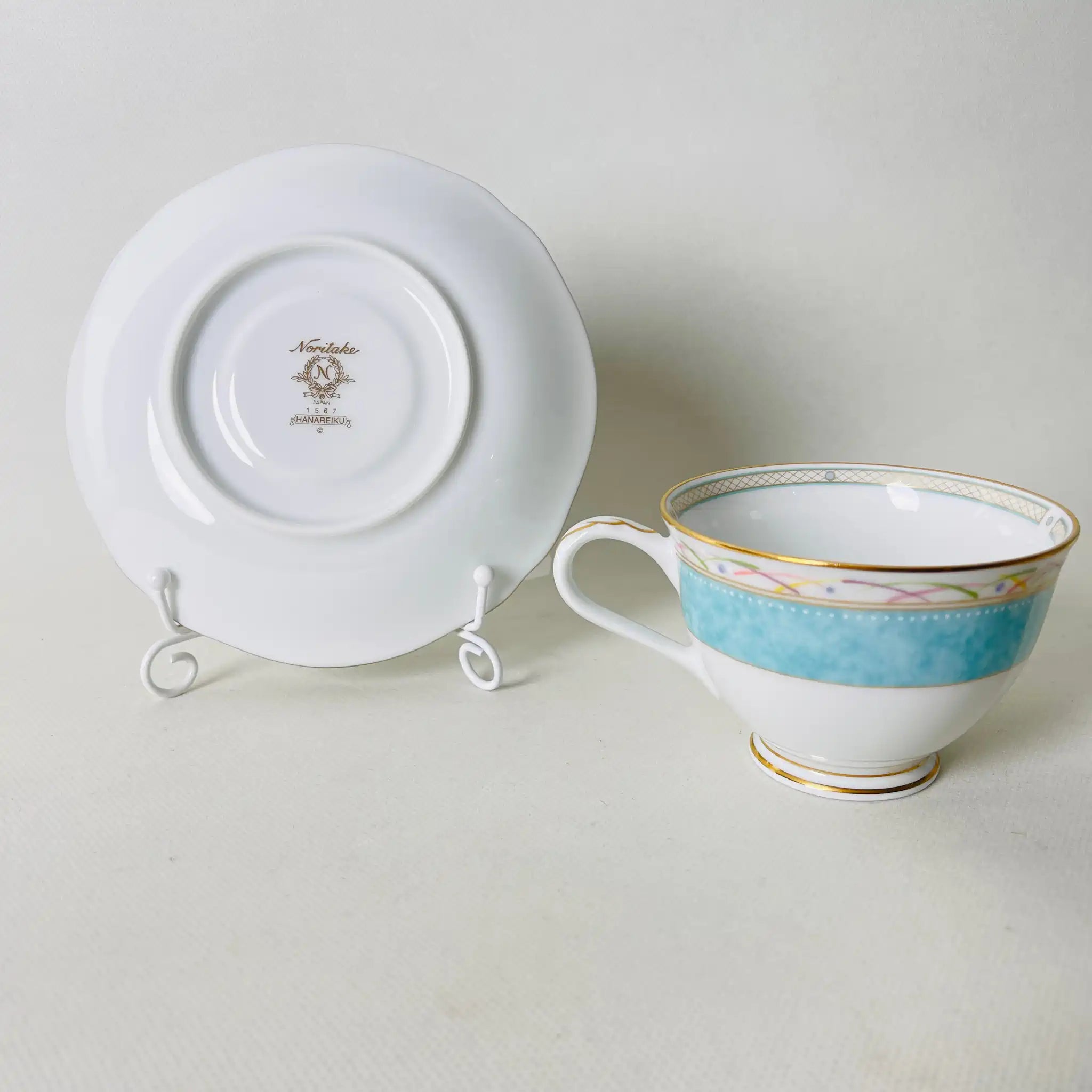 【リユース】 ペアティーカップ / Noritake(ノリタケ) / 華麗句(HANAREIKU) / 日本 / 未使用