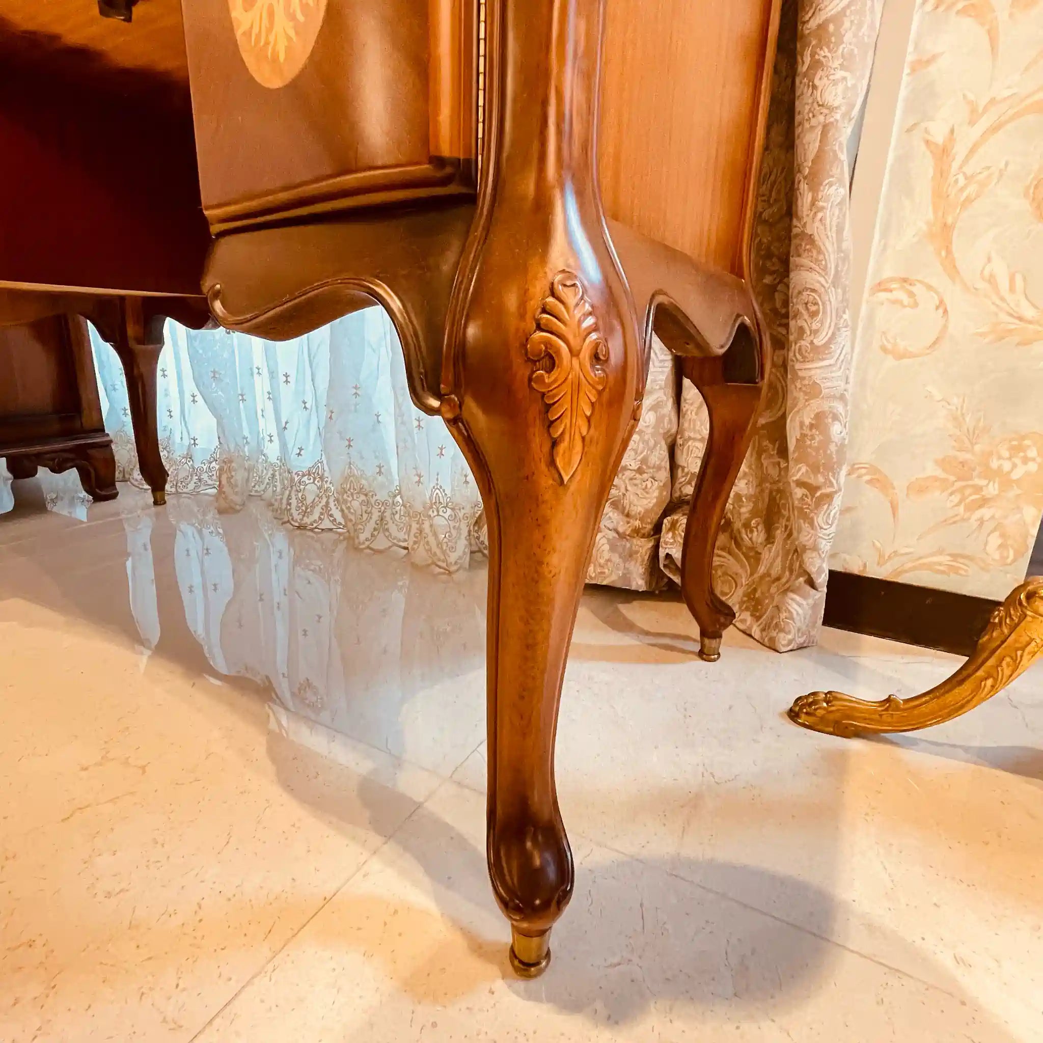 【リユース】 アンティーク調ドレッサー / チェア付き 猫脚