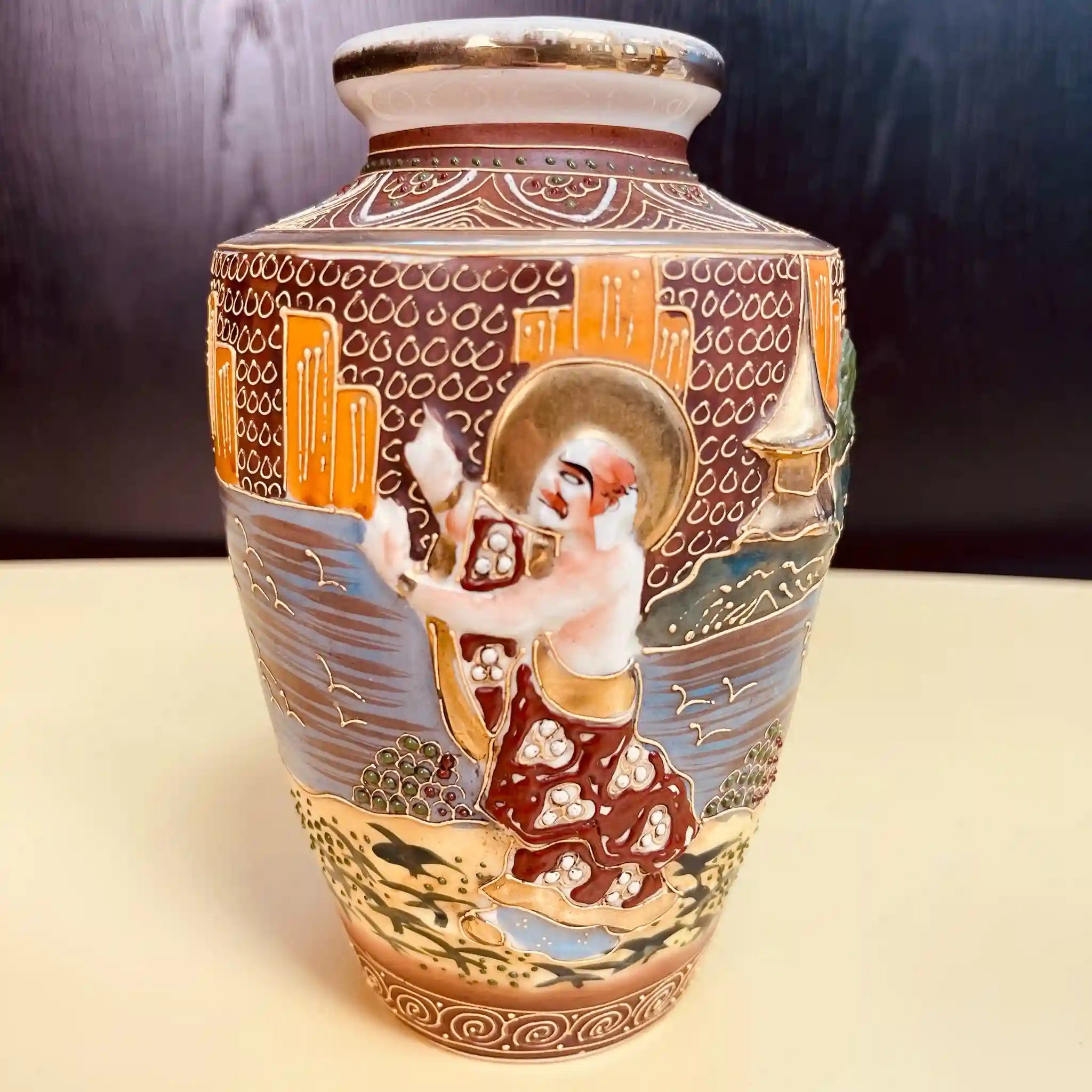 [Antique] Satsuma ware vase 