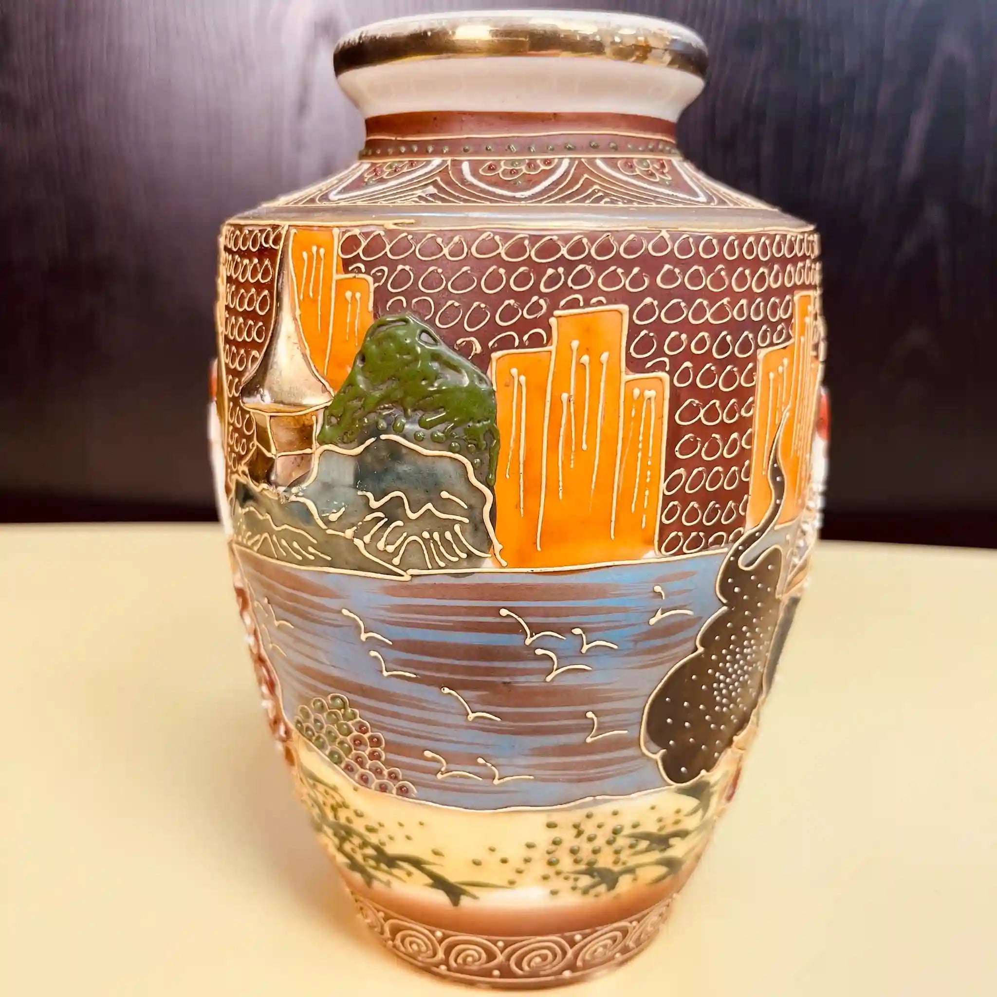 [Antique] Satsuma ware vase 