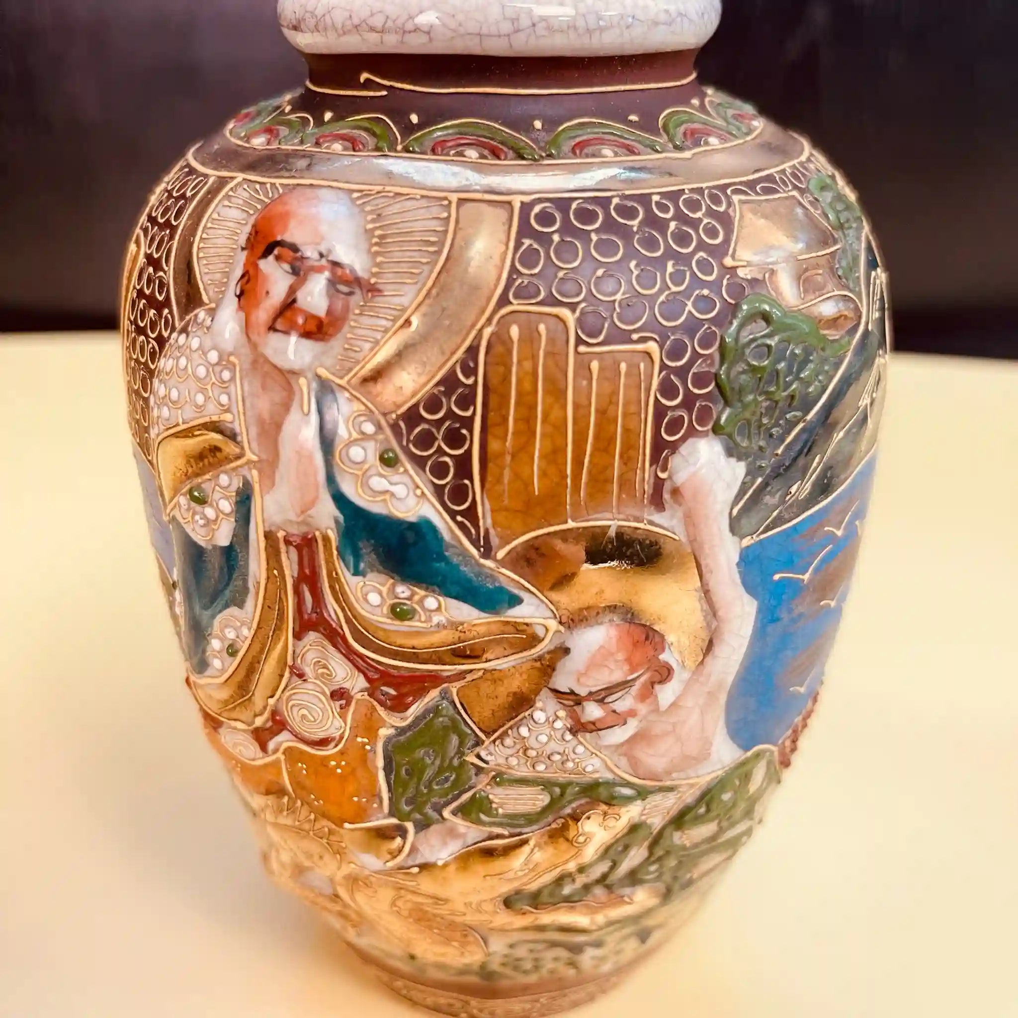 [Antique] Satsuma ware vase 