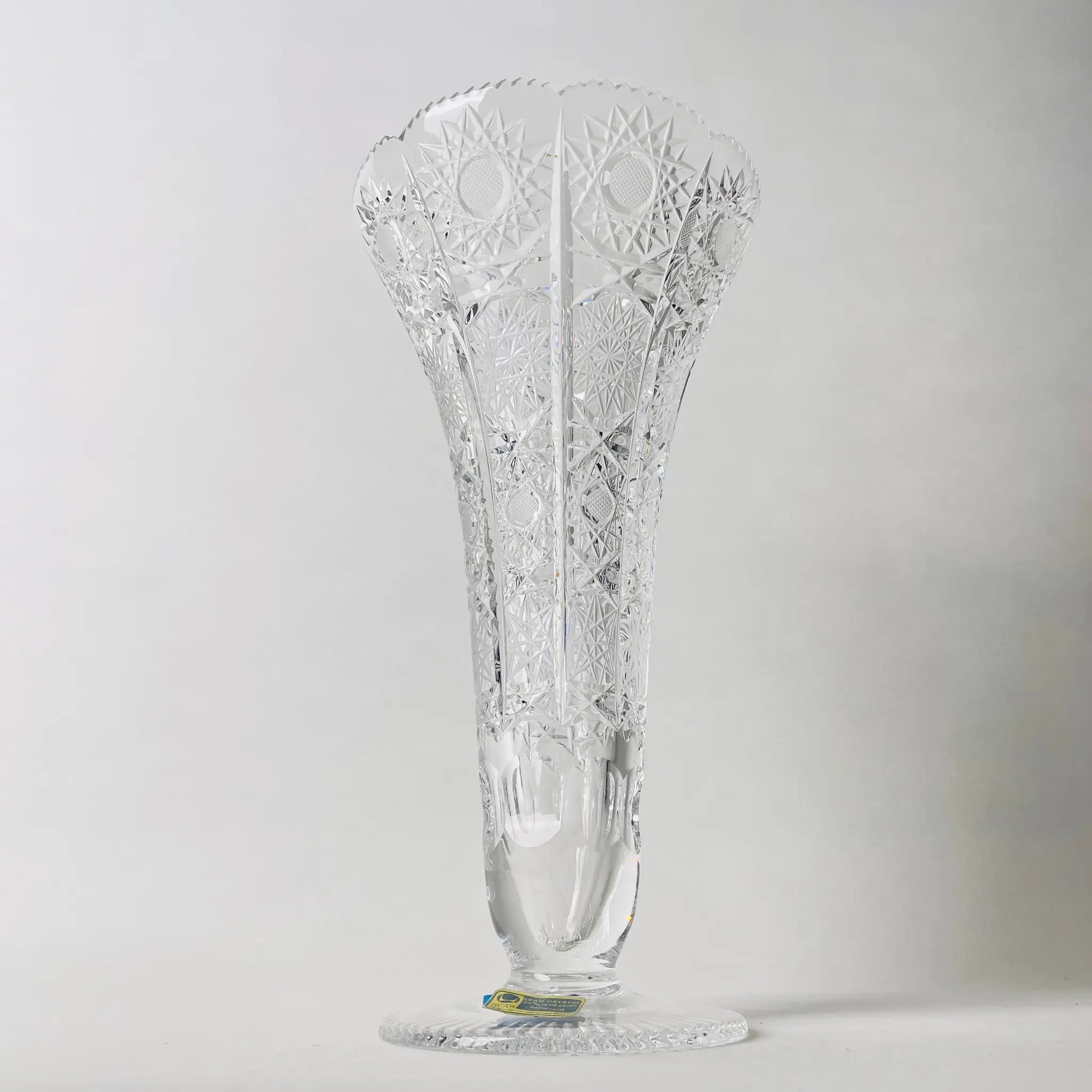 ラウジッツァー　クリスタル　花瓶　ハンドカット ラウジッツァー クリスタル 花瓶 ハンドカット 【公式通販】