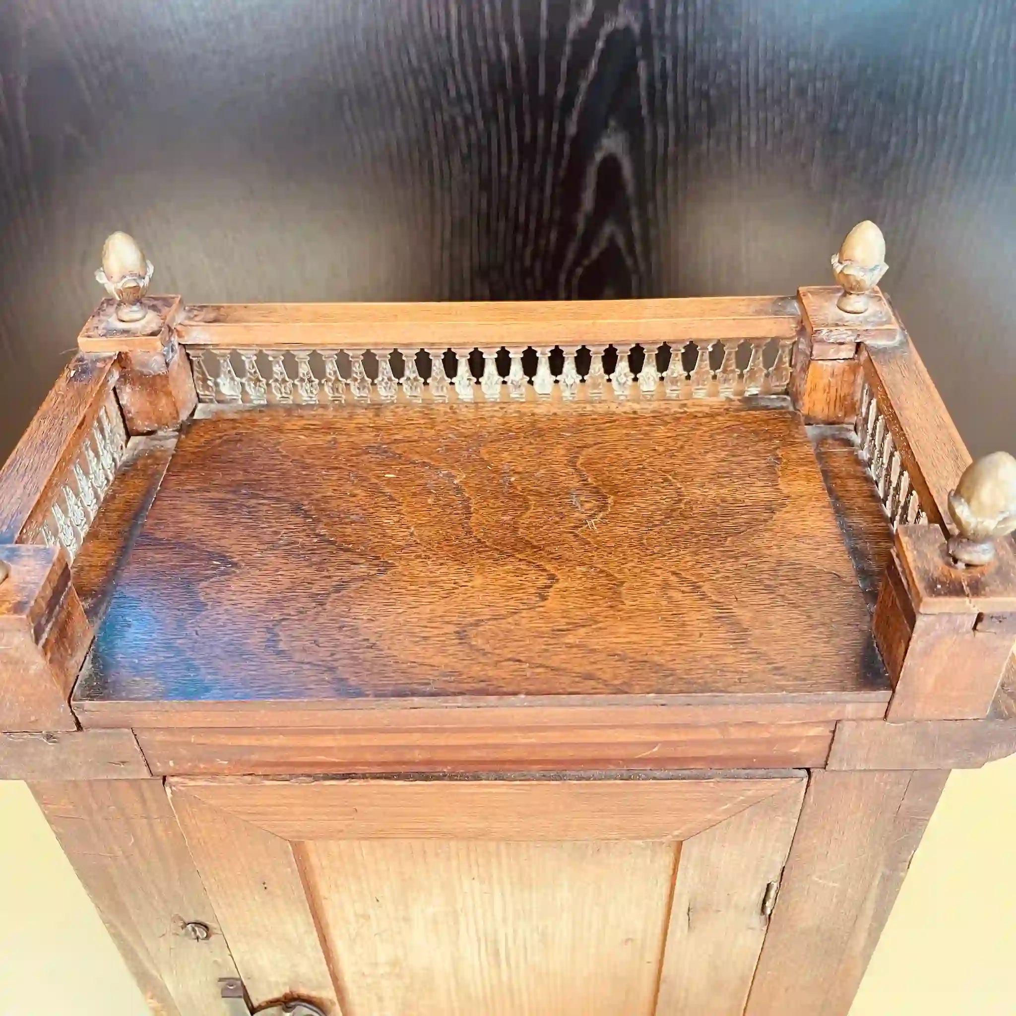 【アンティーク】 置き時計 / ハンブルク・アメリカン・クロック / アール・ヌーヴォー様式 / オーク材