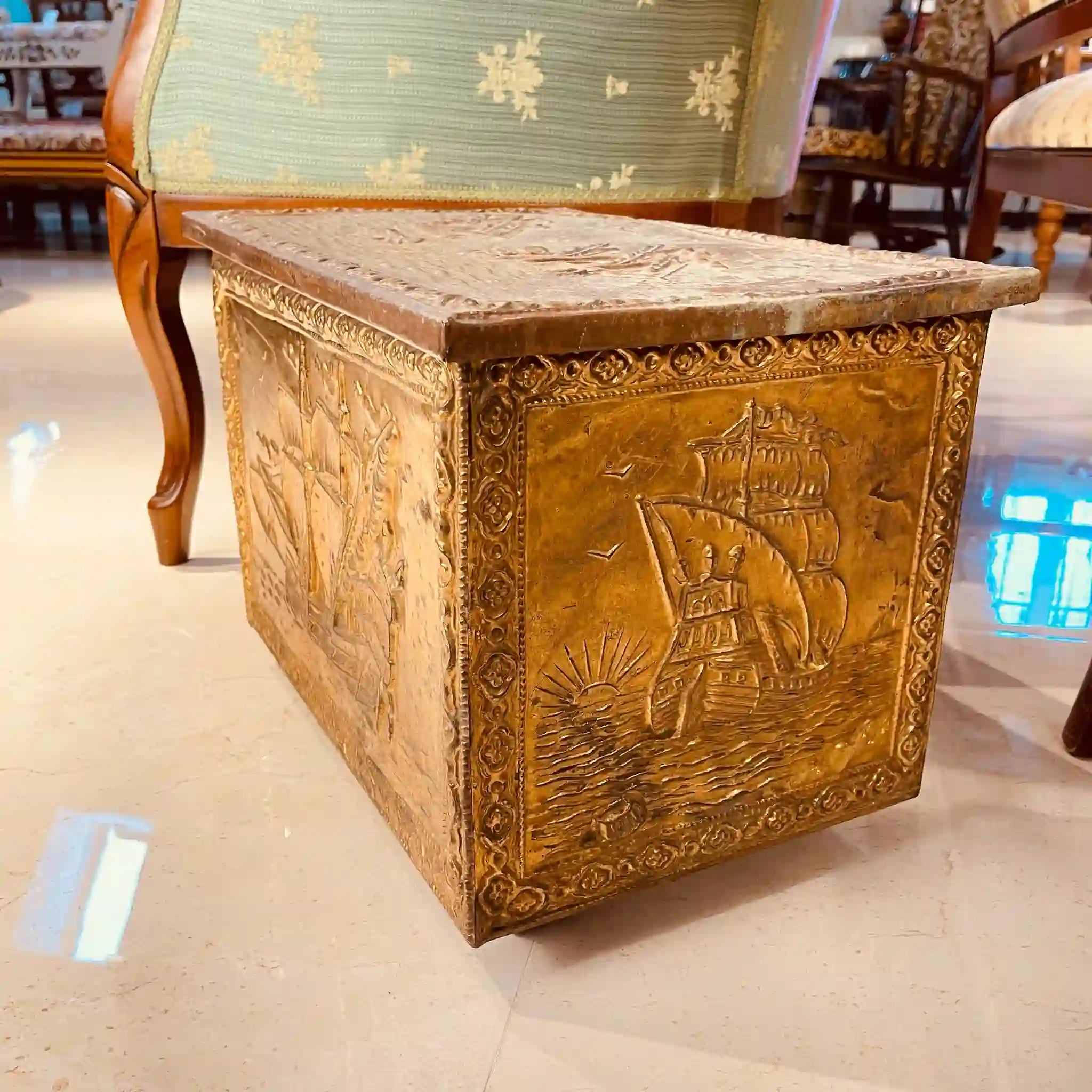 [Antique] Log box, England
