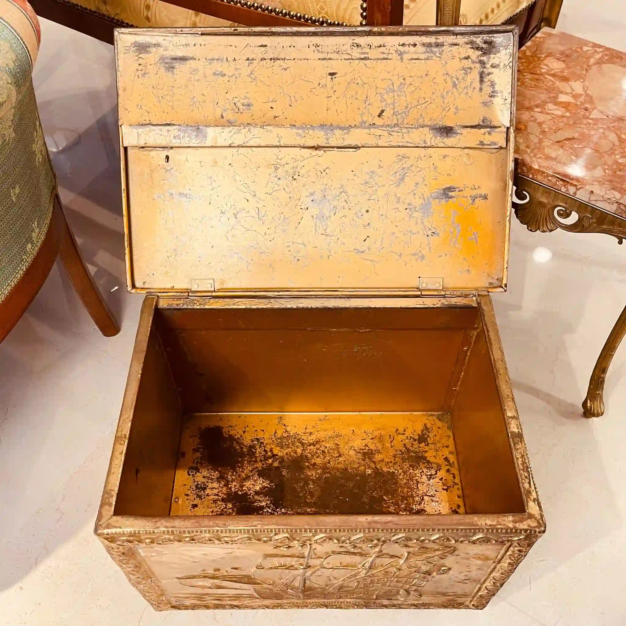[Antique] Log box, England