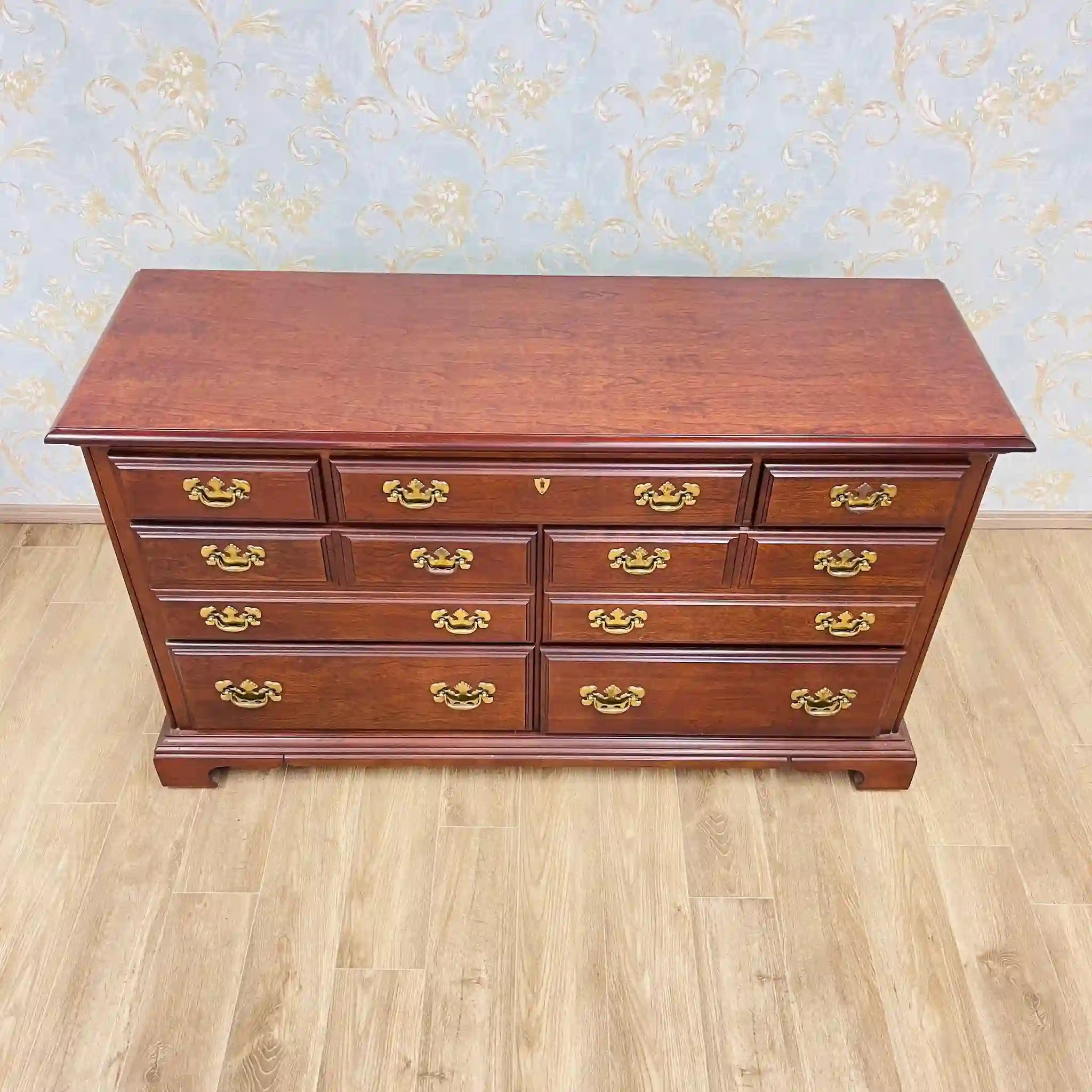 Vintage Sideboard / American Drew / Cherry Wood (Presumably from the USA) / Refinished Top