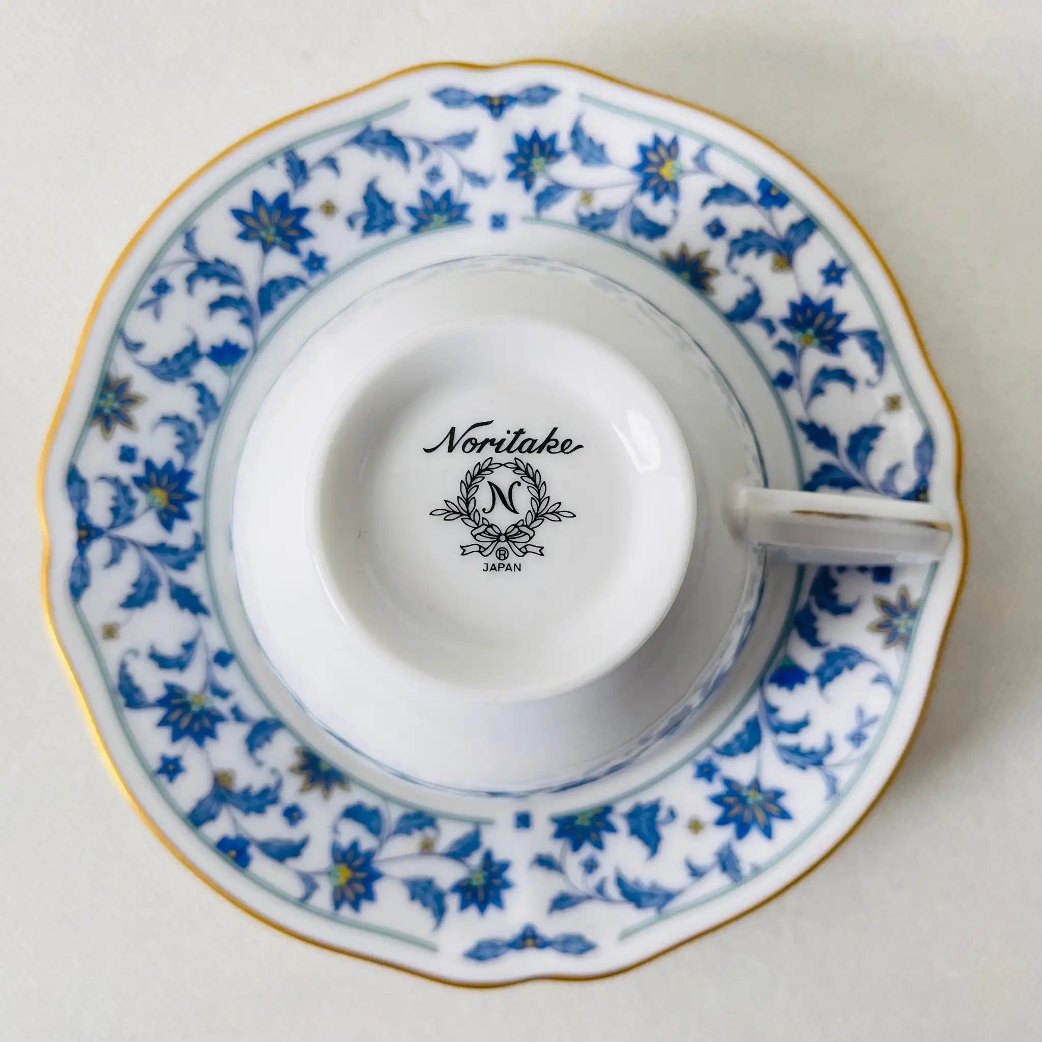 【リユース】ティーカップセット Noritake(ノリタケ) / NINFA LAGUNA(ニンファ ラグーナ)  / 日本 /