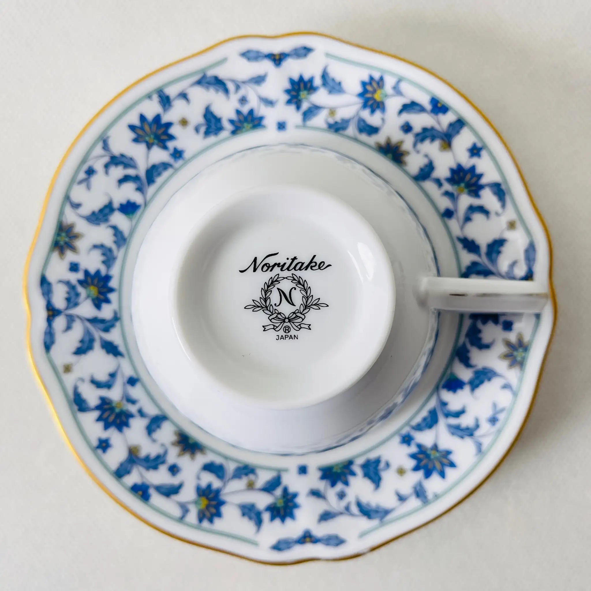 【リユース】ティーカップセット Noritake(ノリタケ) / NINFA LAGUNA(ニンファ ラグーナ)  / 日本 /