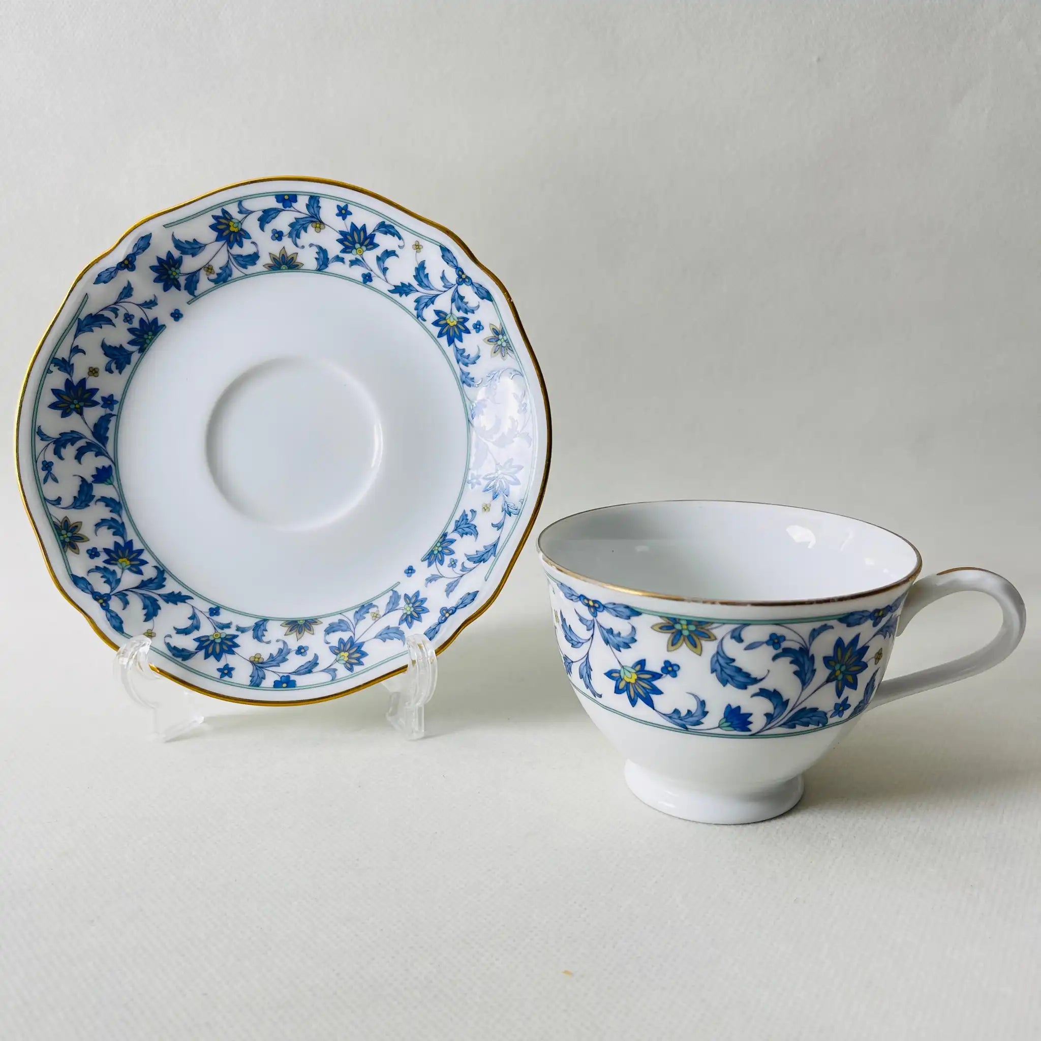 【リユース】ティーカップセット Noritake(ノリタケ) / NINFA LAGUNA(ニンファ ラグーナ)  / 日本 /