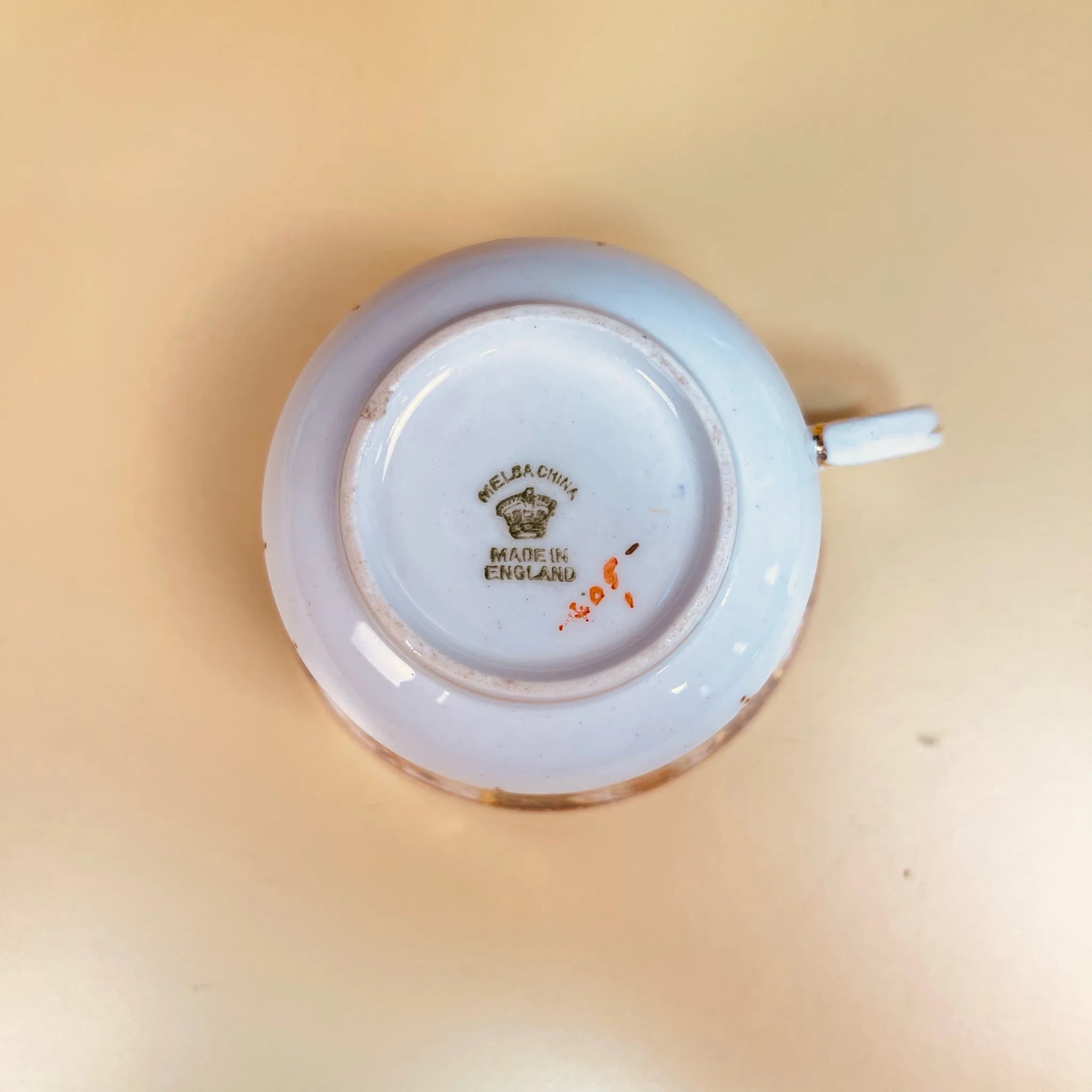 【アンティーク】プレート＆ソーサー＆ティーカップ3P MELBA CHINA(メルバチャイナ) /  /  Bone China / イギリス /  /