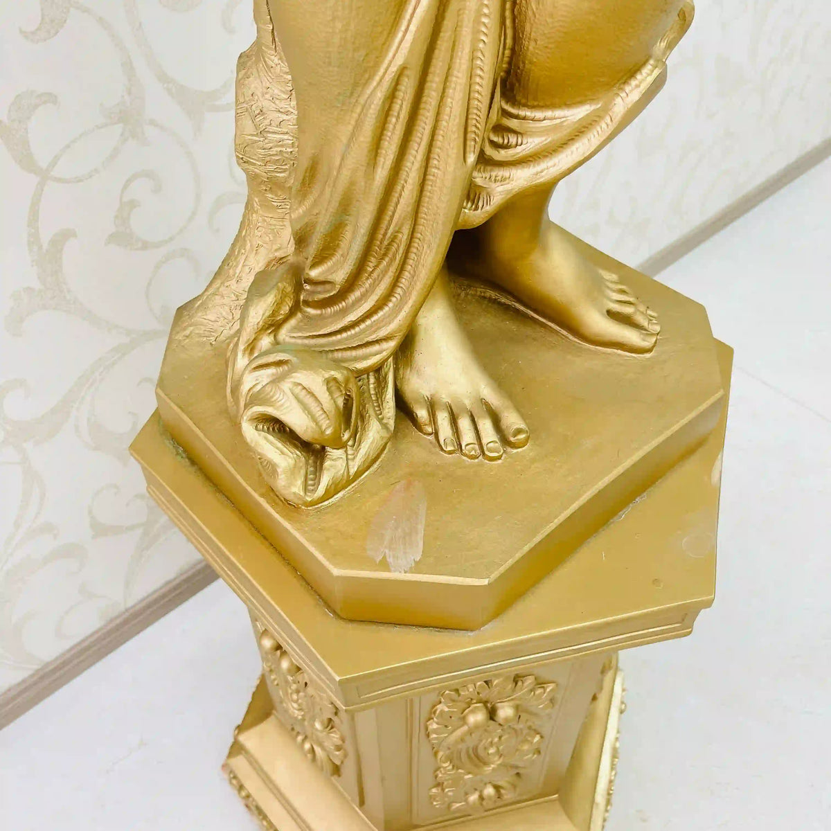 Lorenzo Dal Torrione /雕像/“羞耻”/大理石/意大利/新艺术运动风格，青铜制，浮雕，金饰，显示，雕塑 /[复古]