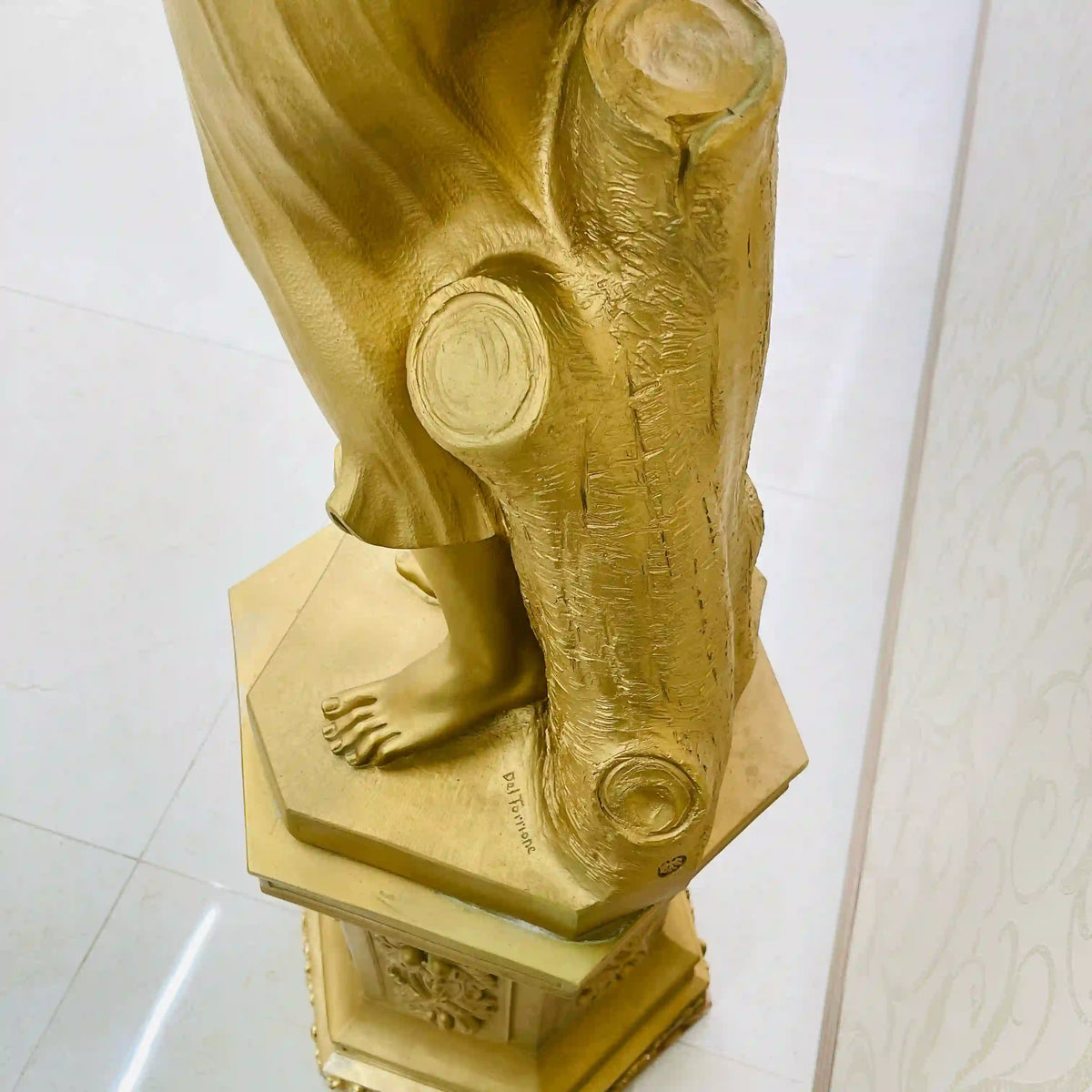Lorenzo Dal Torrione /雕像/“羞耻”/大理石/意大利/新艺术运动风格，青铜制，浮雕，金饰，显示，雕塑 /[复古]