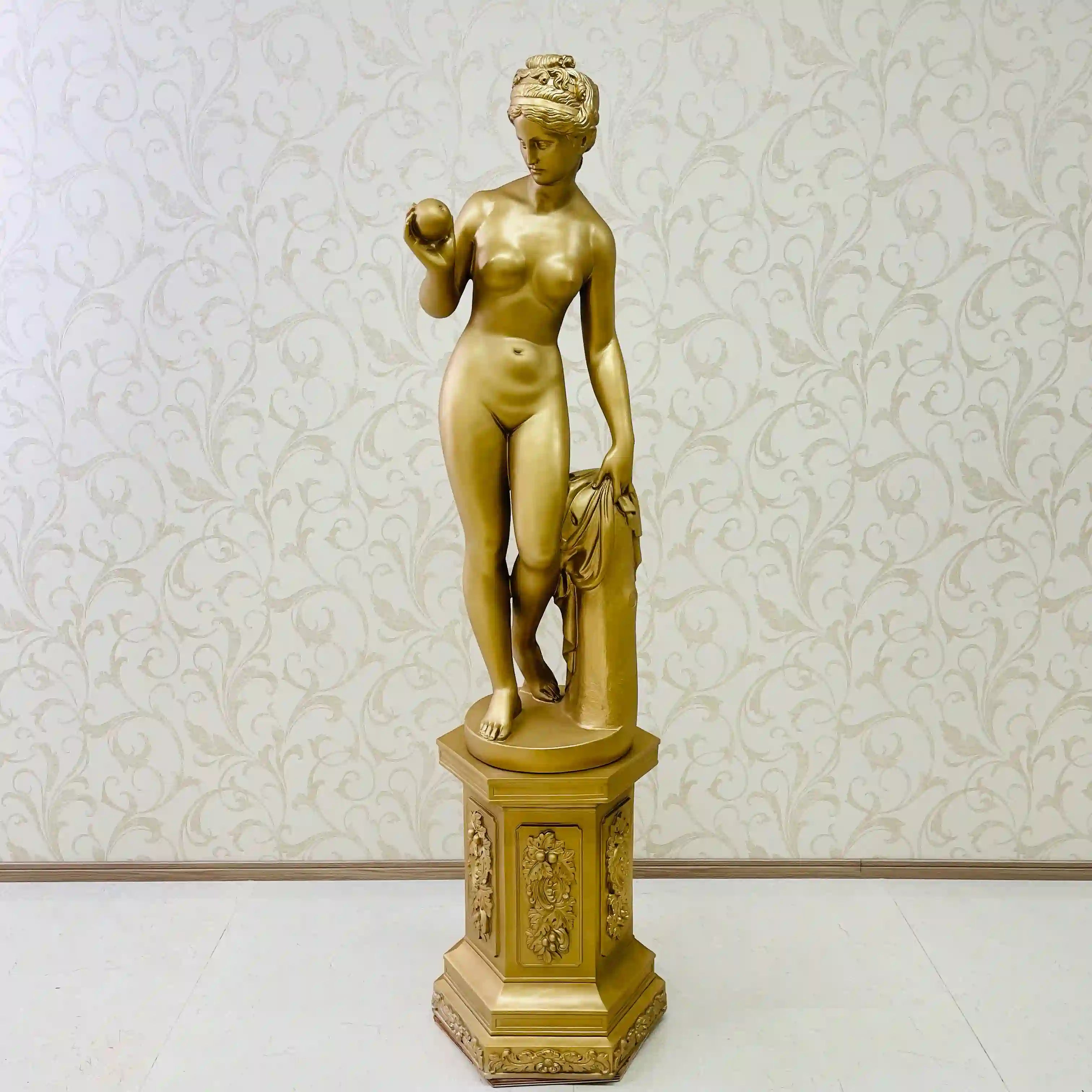 【ビンテージ】 彫像 / Lorenzo Dal Torrione / 「林檎を持つヴィーナス」 / 大理石 / イタリア