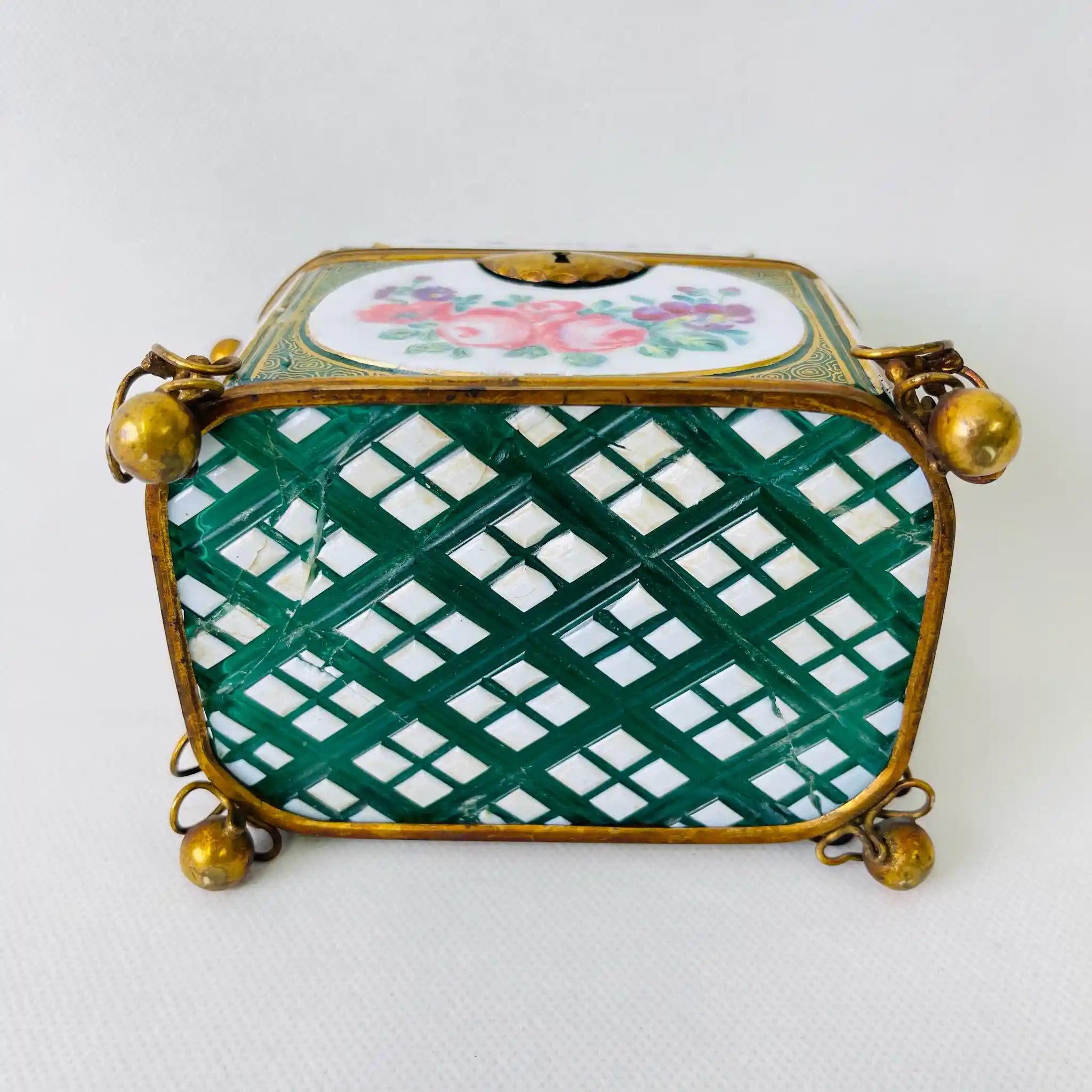 【アンティーク】 ジュエリーボックス / リモージュ磁器 / 1870年頃～1920年頃 / 磁器 / フランス / オルモル装飾