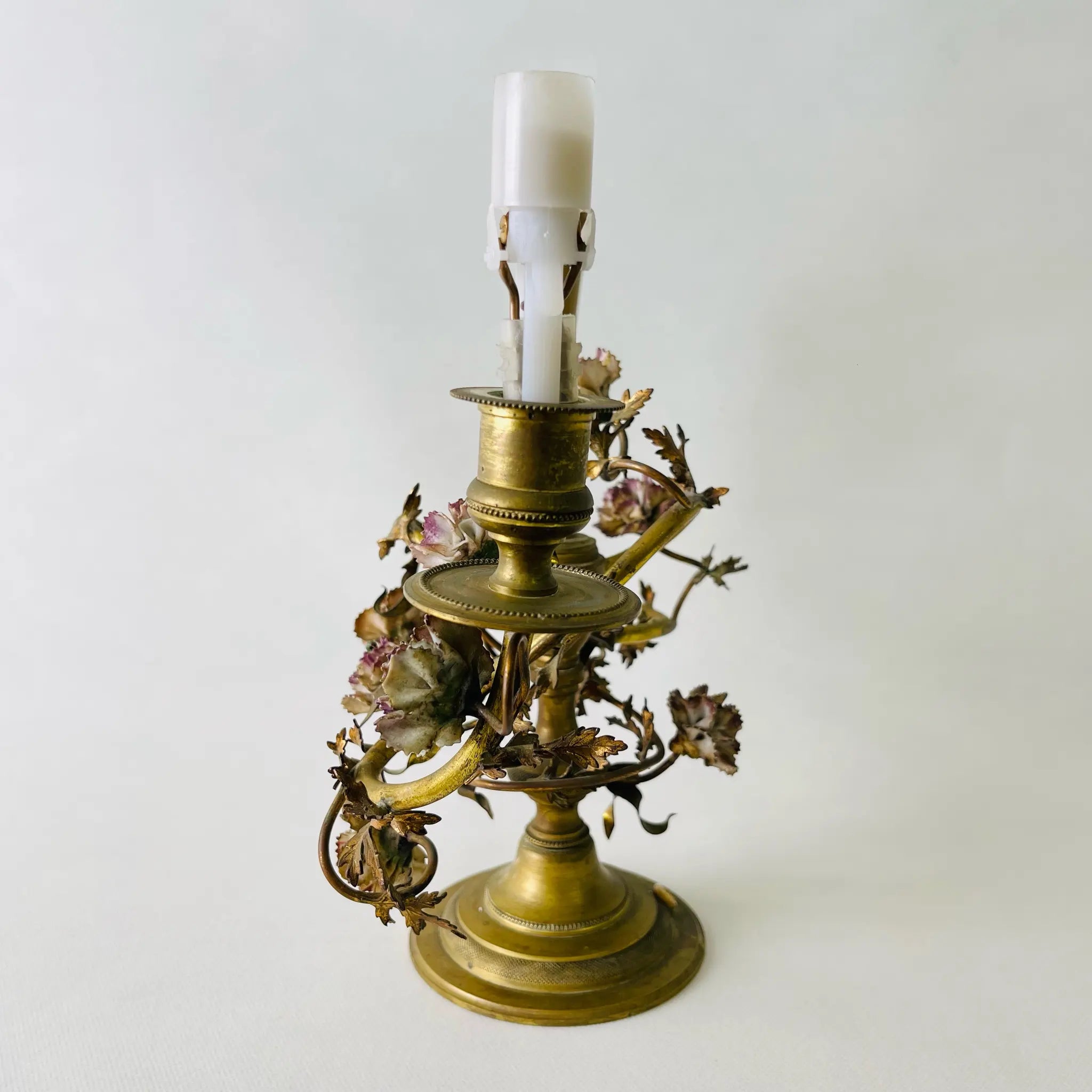 【アンティーク】 燭台 / ロココ調 / 1870年代～1920年代頃 / 真鍮 / フランス直輸入