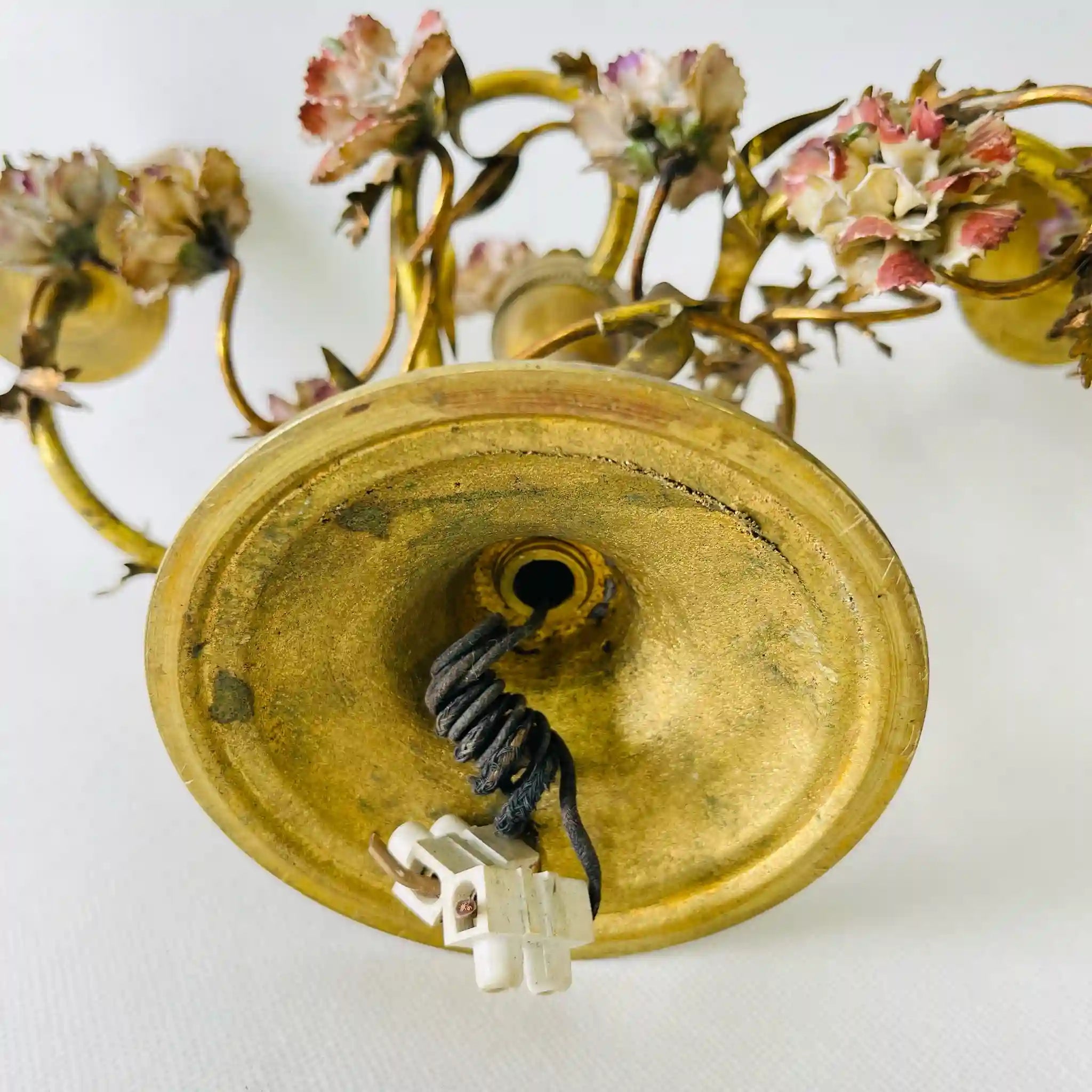 【アンティーク】 燭台 / ロココ調 / 1870年代～1920年代頃 / 真鍮 / フランス直輸入