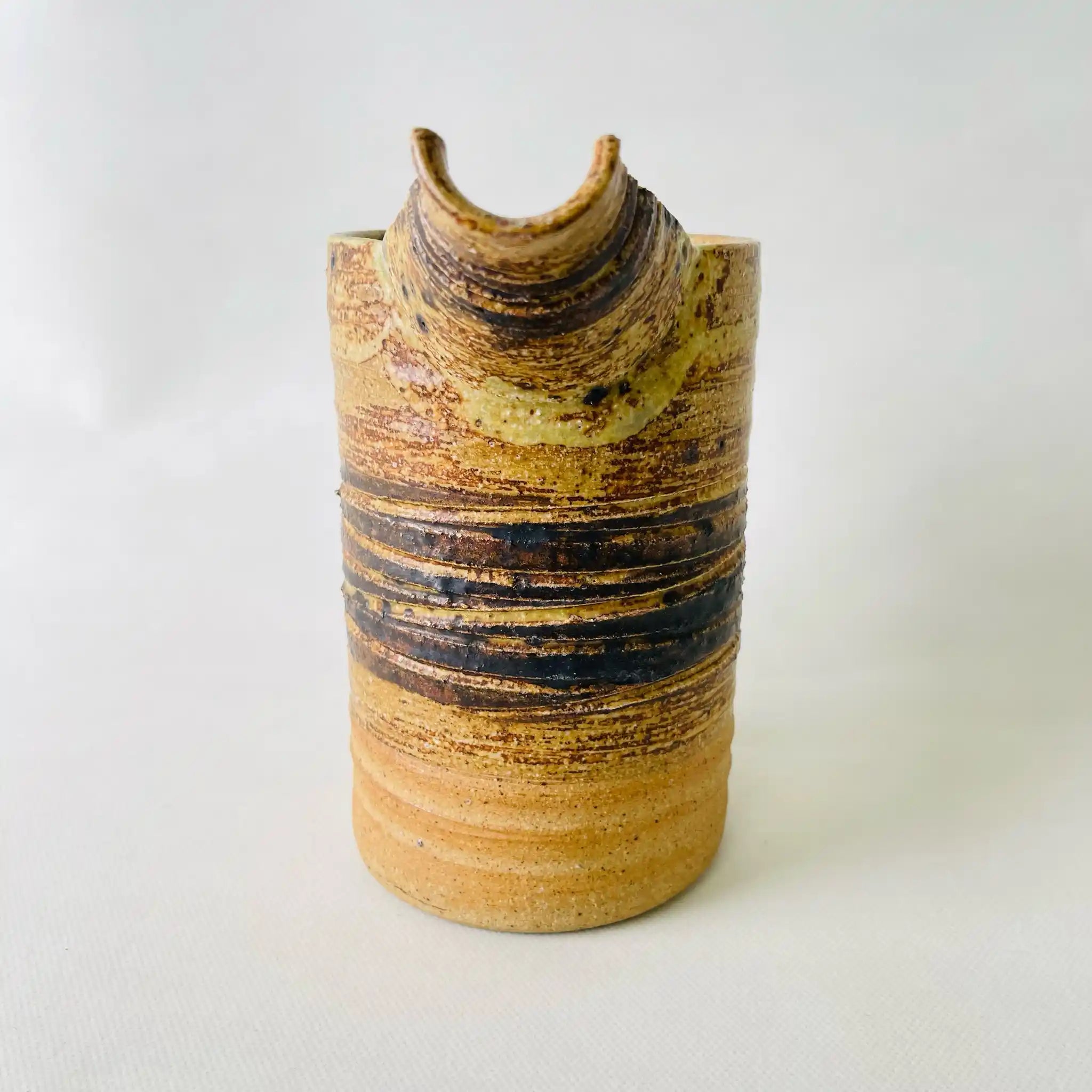 【アンティーク】 炻器製ピッチャー / ストーンウェア / デンマーク / 茶色の釉薬