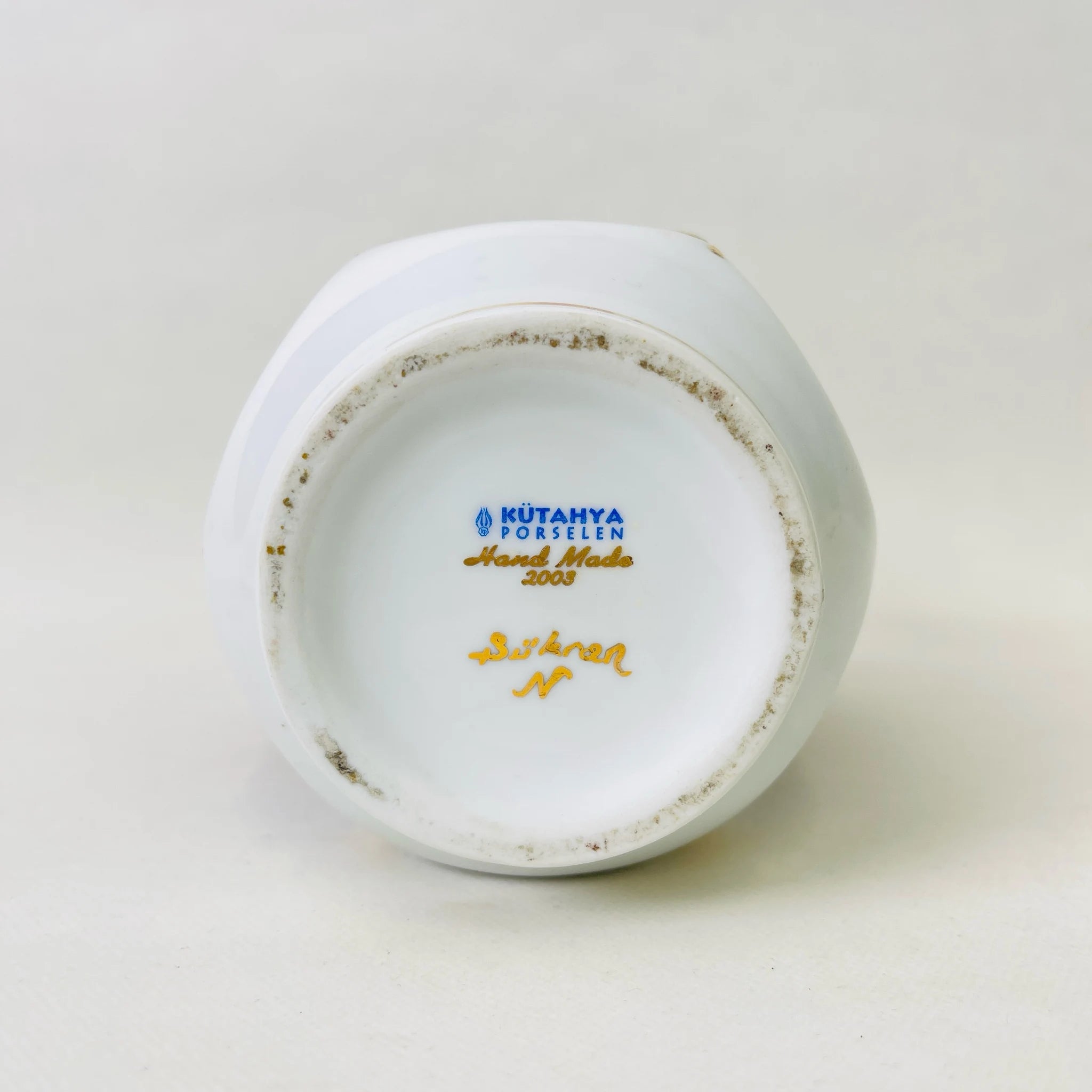 【リユース】 フラワーベース(花瓶) / KÜTAHYA PORSELEN(キュタフヤ・ポルセレン) / Seda（セダ）シリーズ / 2003年 / 陶磁器 / トルコ / ハンドメイド 唐草模様