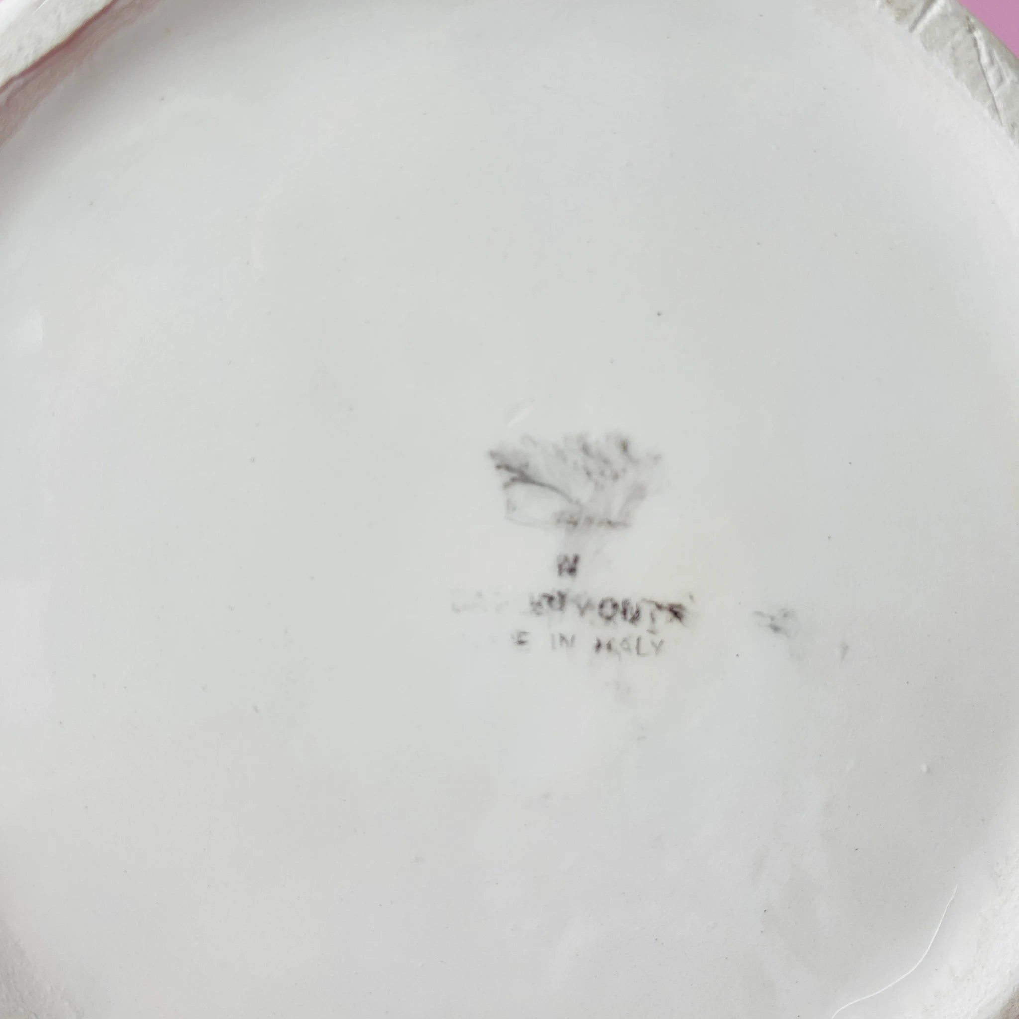 【リユース】 フラワーベース / Capodimonte(カポディモンテ) / 陶器 / イタリア / エンボス加工