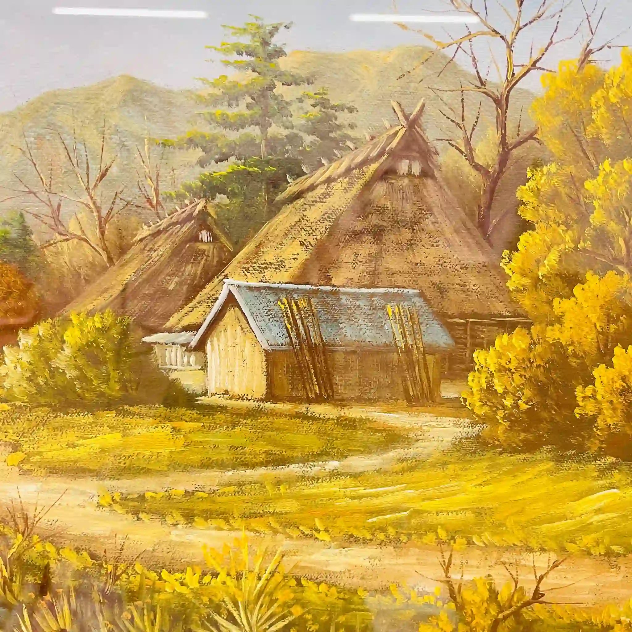 高山勝雄 油彩画 北海道十勝風景 1989年作品 1990年鑑定評価額90