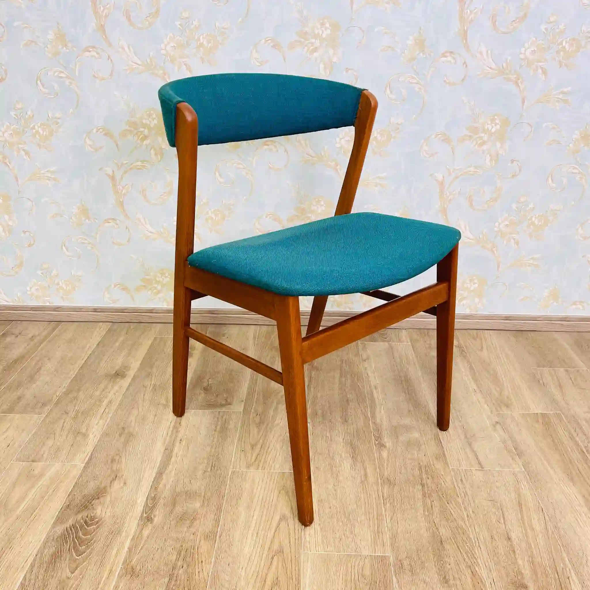 Vintage Dining Chair / Danish Style / 1960s / Teak / Imported Directly from the UK, Refinished Wood
