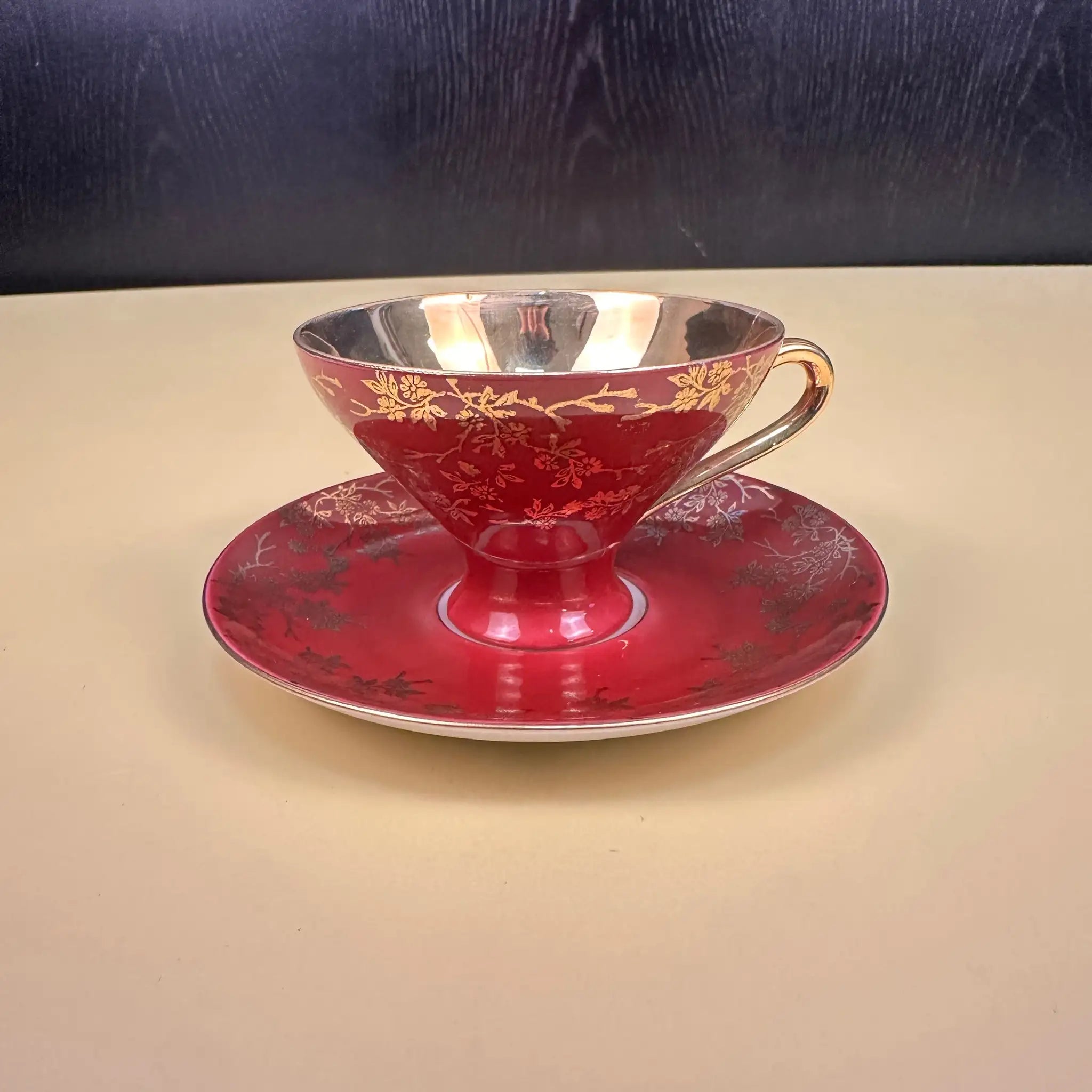 【アンティーク】 ミニティーカップ＆ソーサーセット / Bavaria(バーバリア) / Waldsassen(ヴァルトザッセン） / ドイツ / 割れ補修跡あり