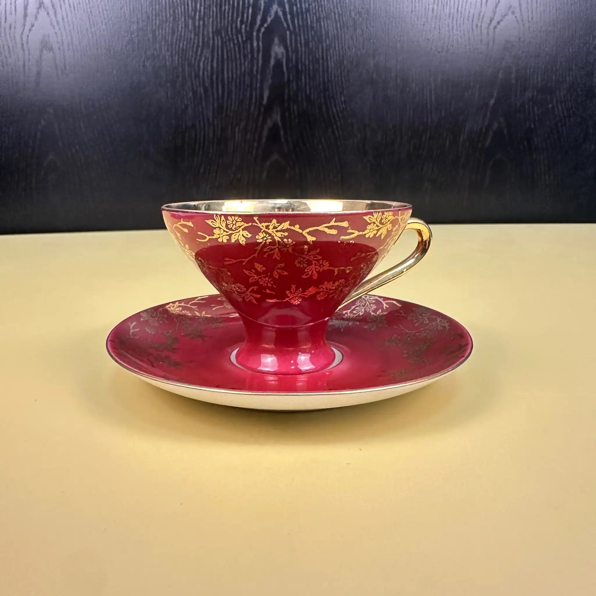 【アンティーク】 ミニティーカップ＆ソーサーセット / Bavaria(バーバリア) / Waldsassen(ヴァルトザッセン） / ドイツ / 割れ補修跡あり