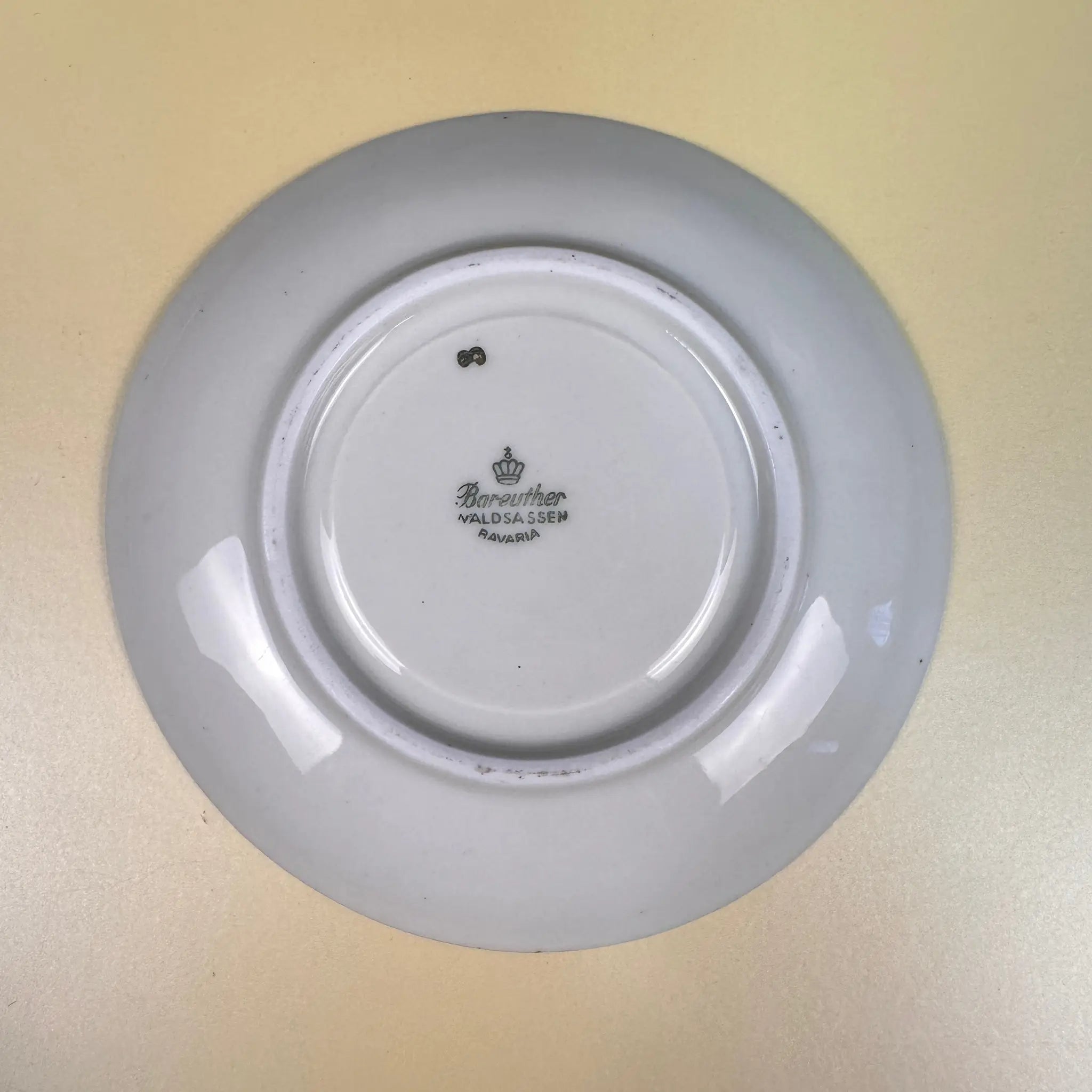 【アンティーク】 ミニティーカップ＆ソーサーセット / Bavaria(バーバリア) / Waldsassen(ヴァルトザッセン） / ドイツ / 割れ補修跡あり